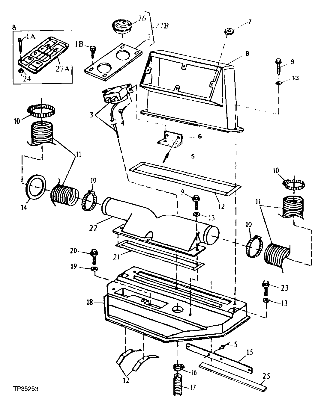 PRESSURIZER HOUSING, FREEZE CONTROL SWITCH, LOUVERS AND DUCTS (547399 - )