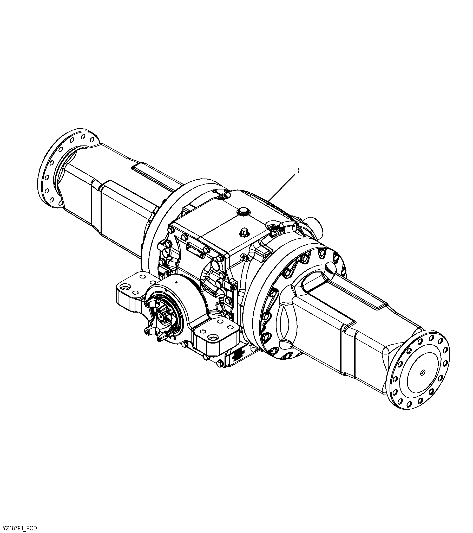 YZ18308 Axle 1600 Front Differential