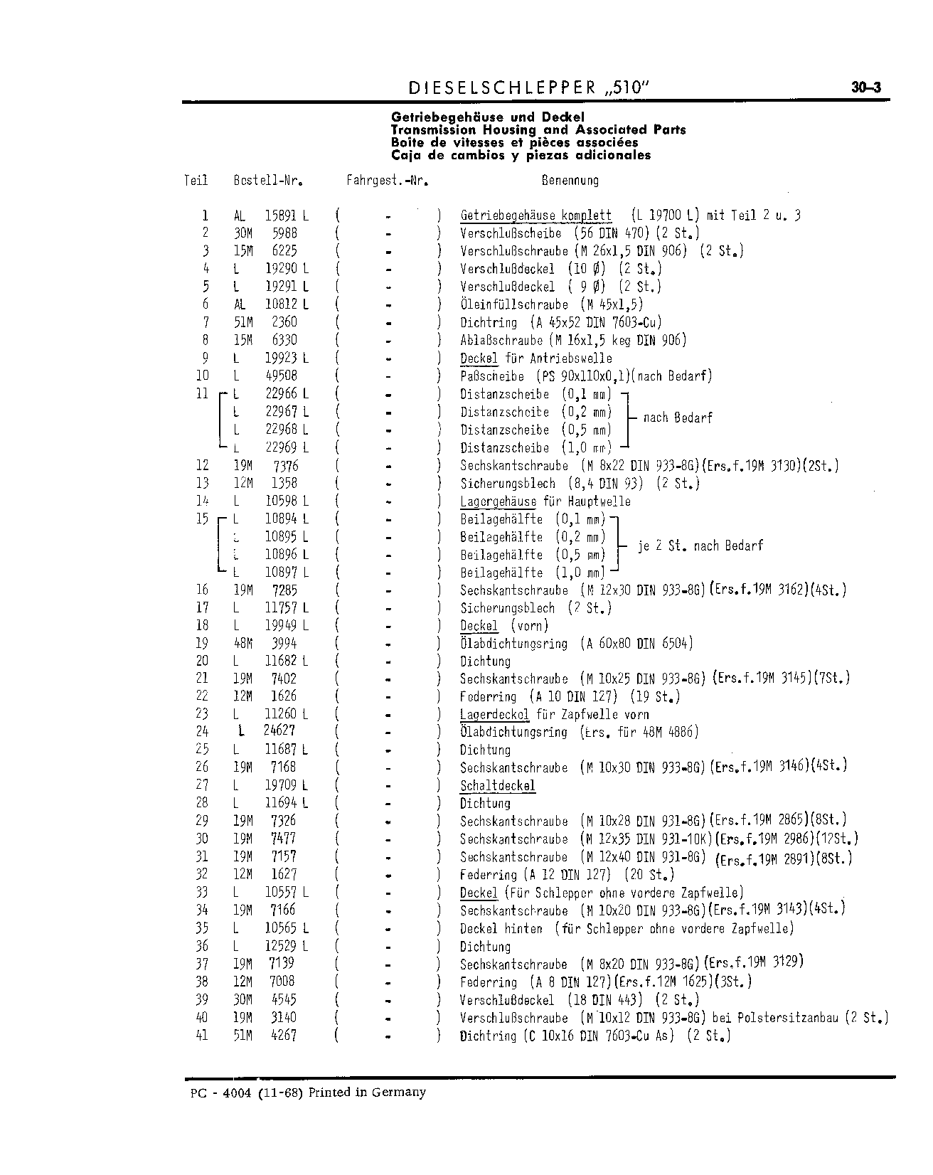 Transmission Case (Continued)