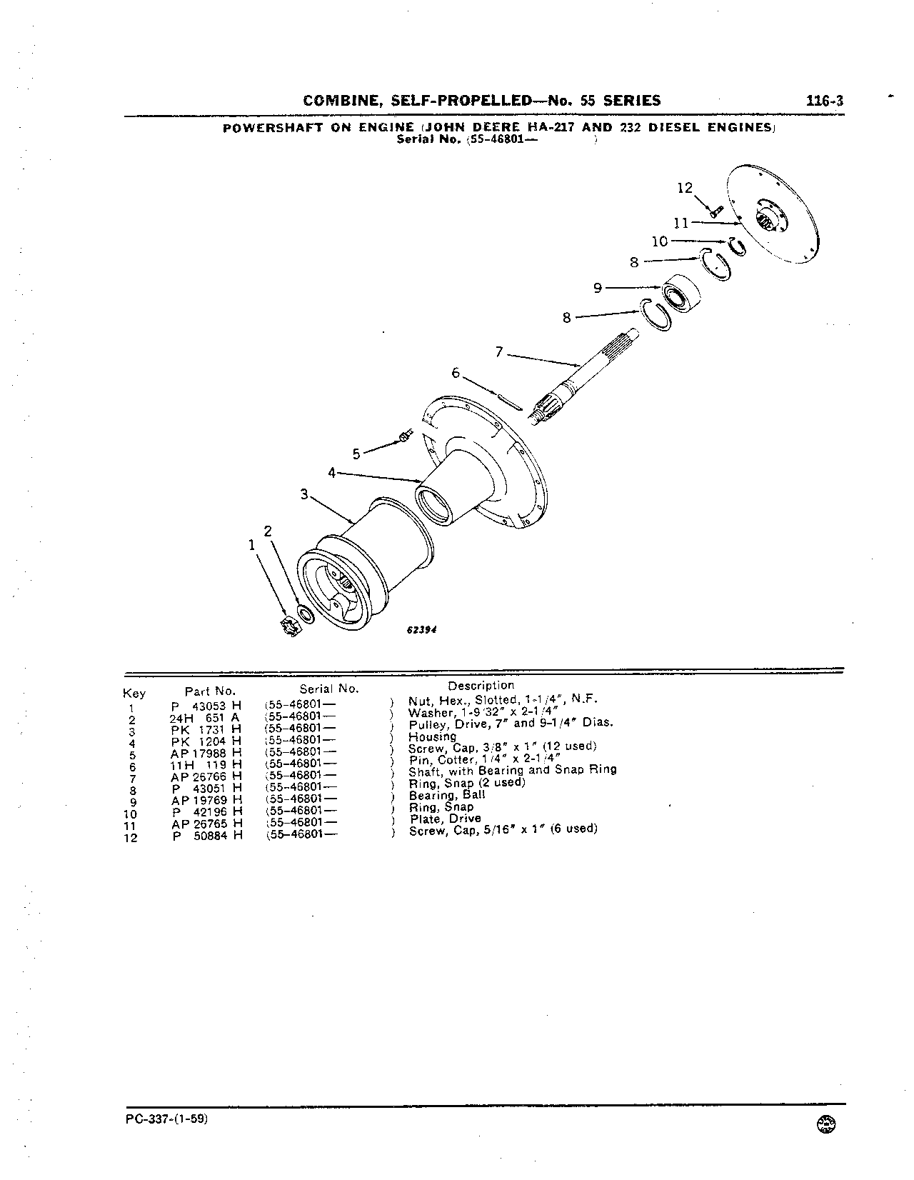 Engine, Hercules QXD-3 Powershaft (Continued)