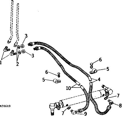 STEERING LOWER OIL LINES (REAR) ( - 353600)