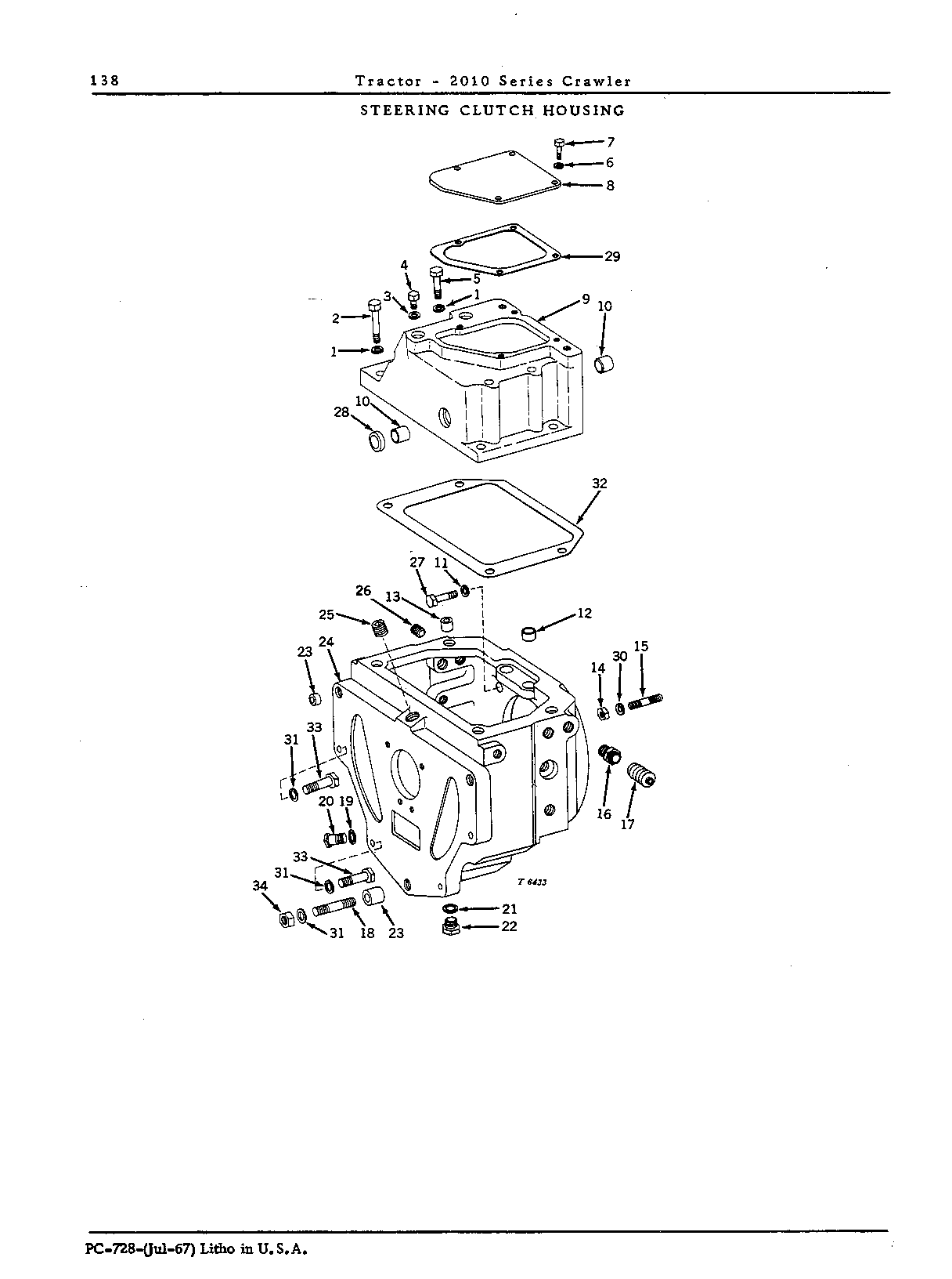 Steering clutch housing