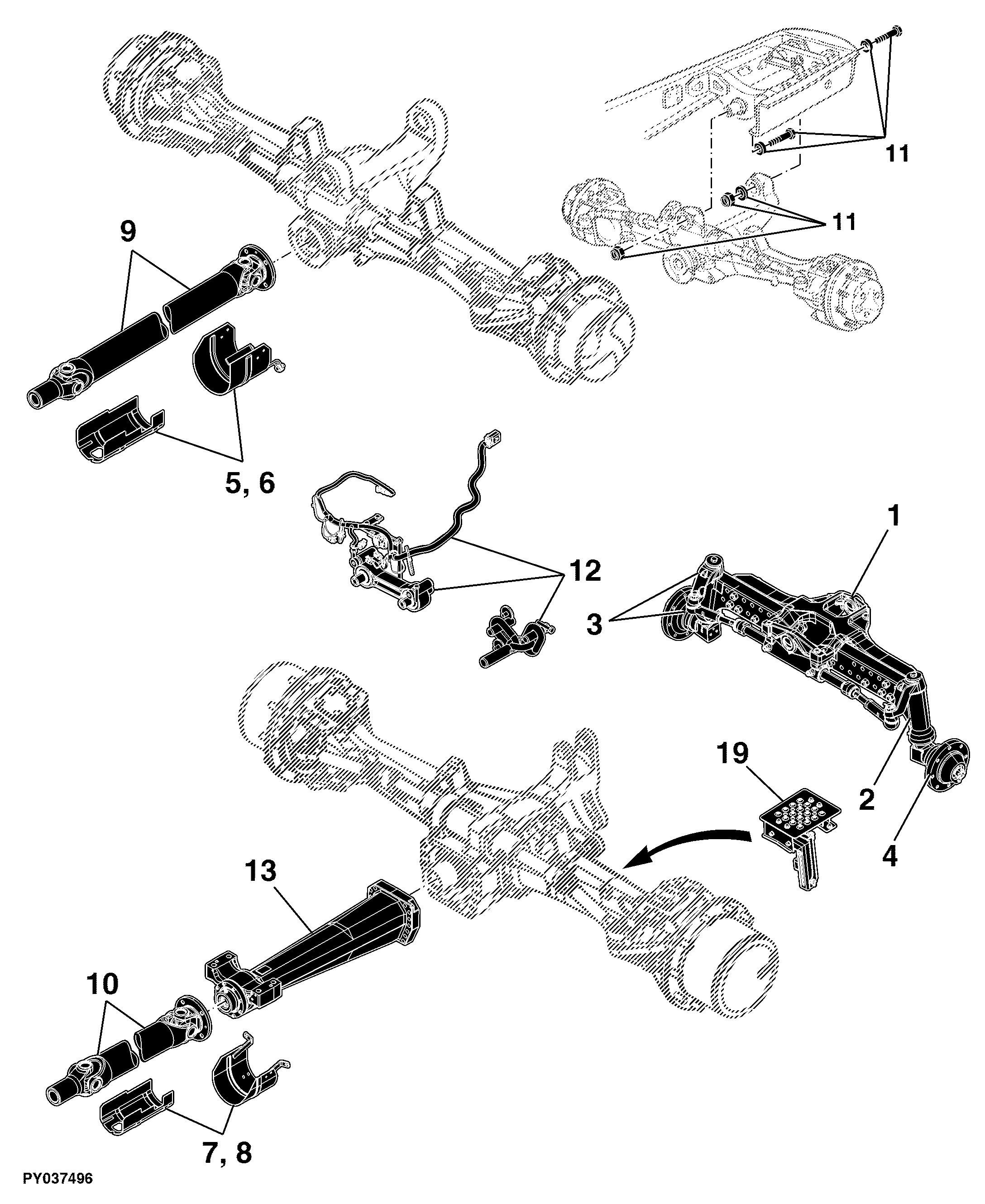 81 MFWD Front Axle Accessories and 2WD Front Axles