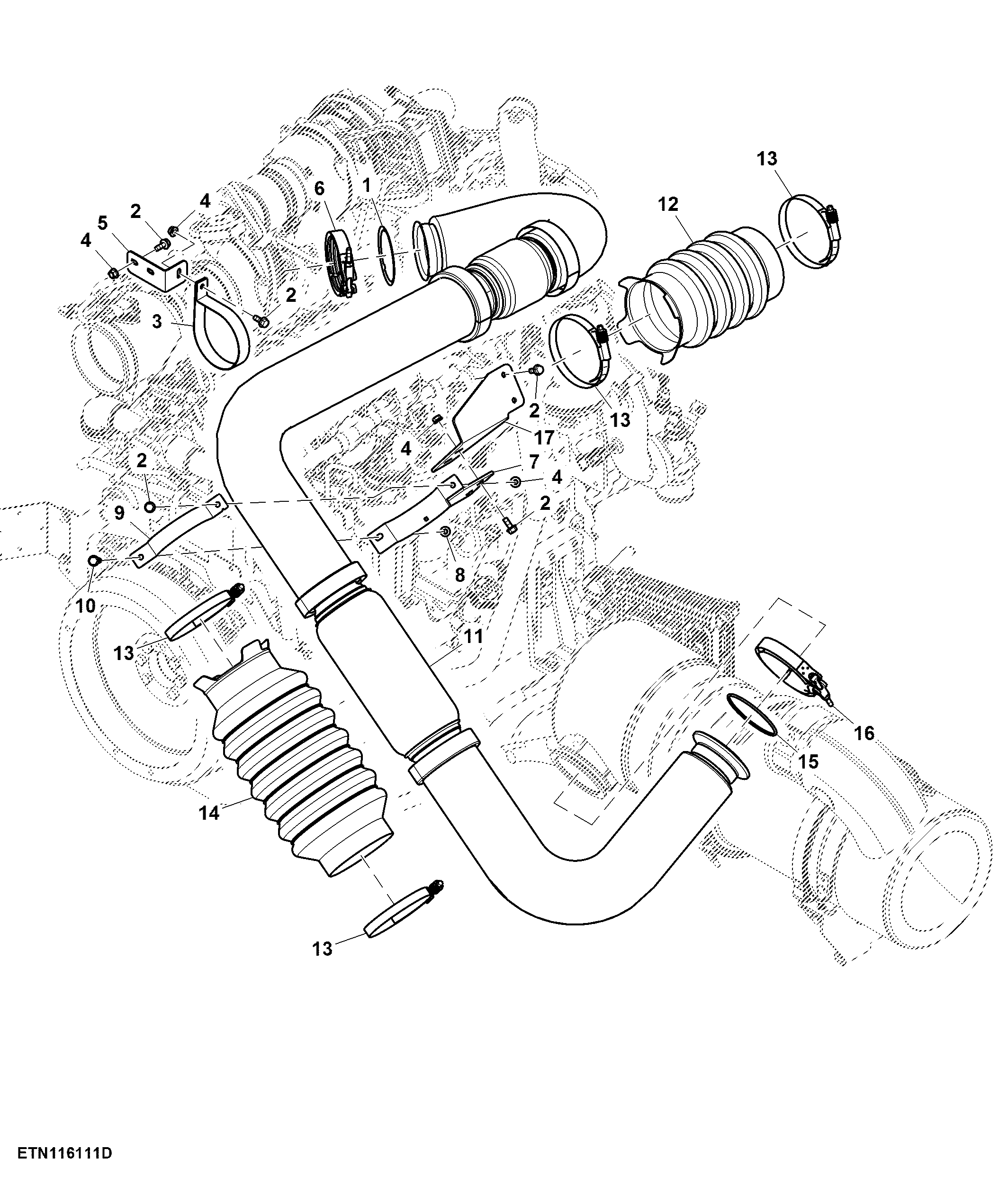 Exhaust Pipe, Diesel Oxidation Controller, 6.8 L