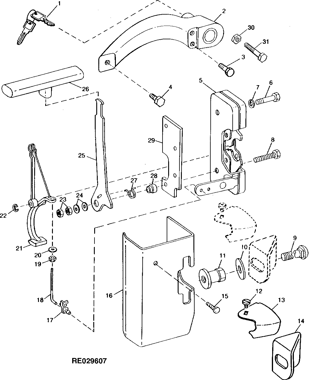 DOOR HANDLE AND LATCH (55 SERIES REPLACEMENT SGB)