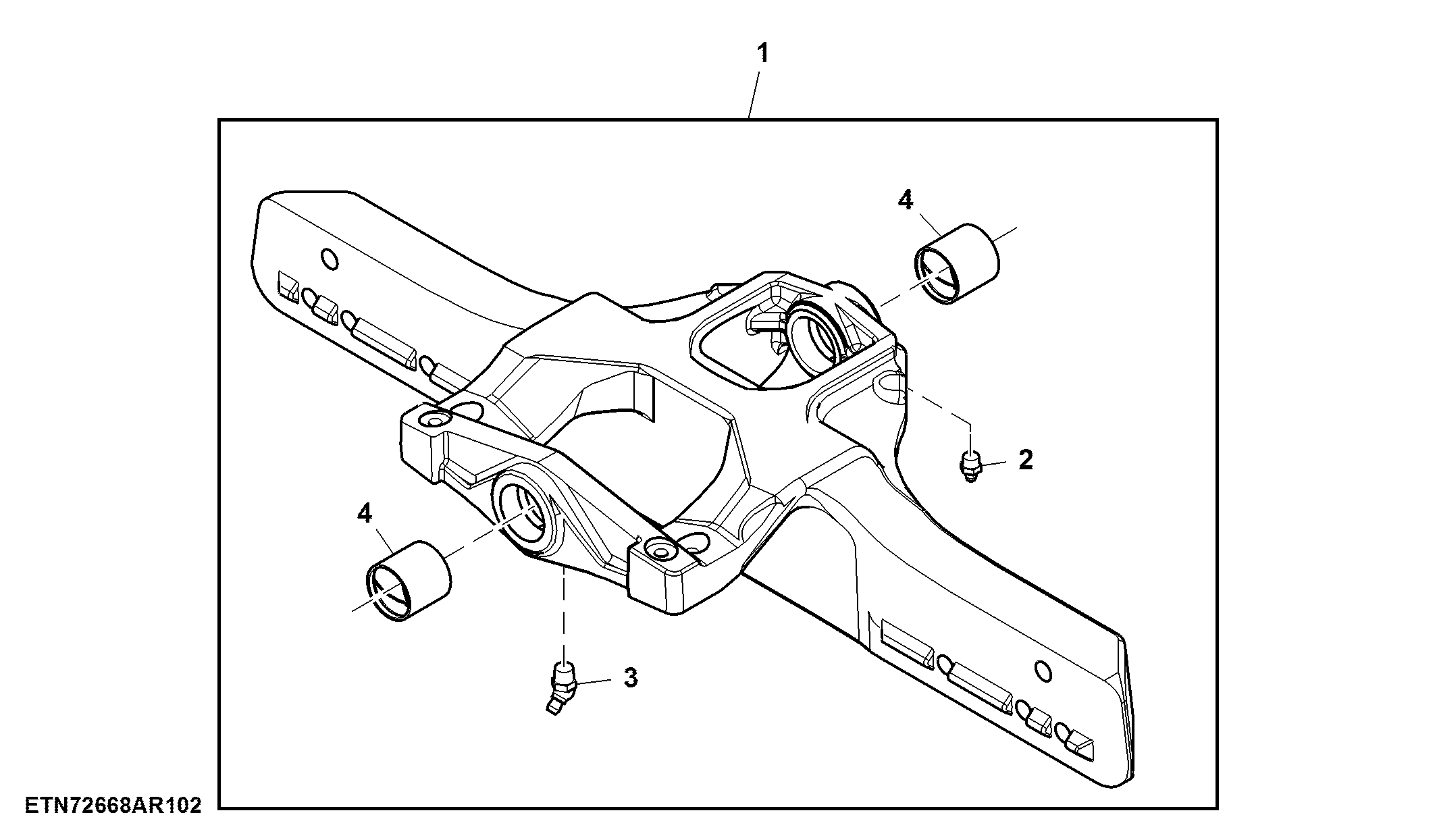 Front Axle Center, 2WD Front Axle, W/O Track Extension