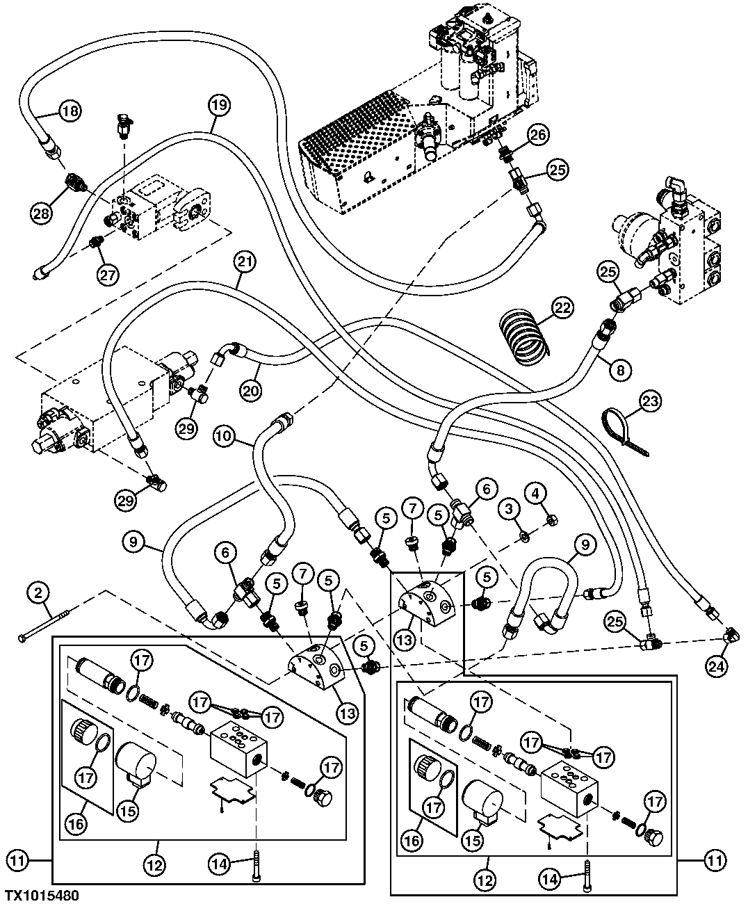 Solenoid Valves and Front Auxiliary Pilot Hoses