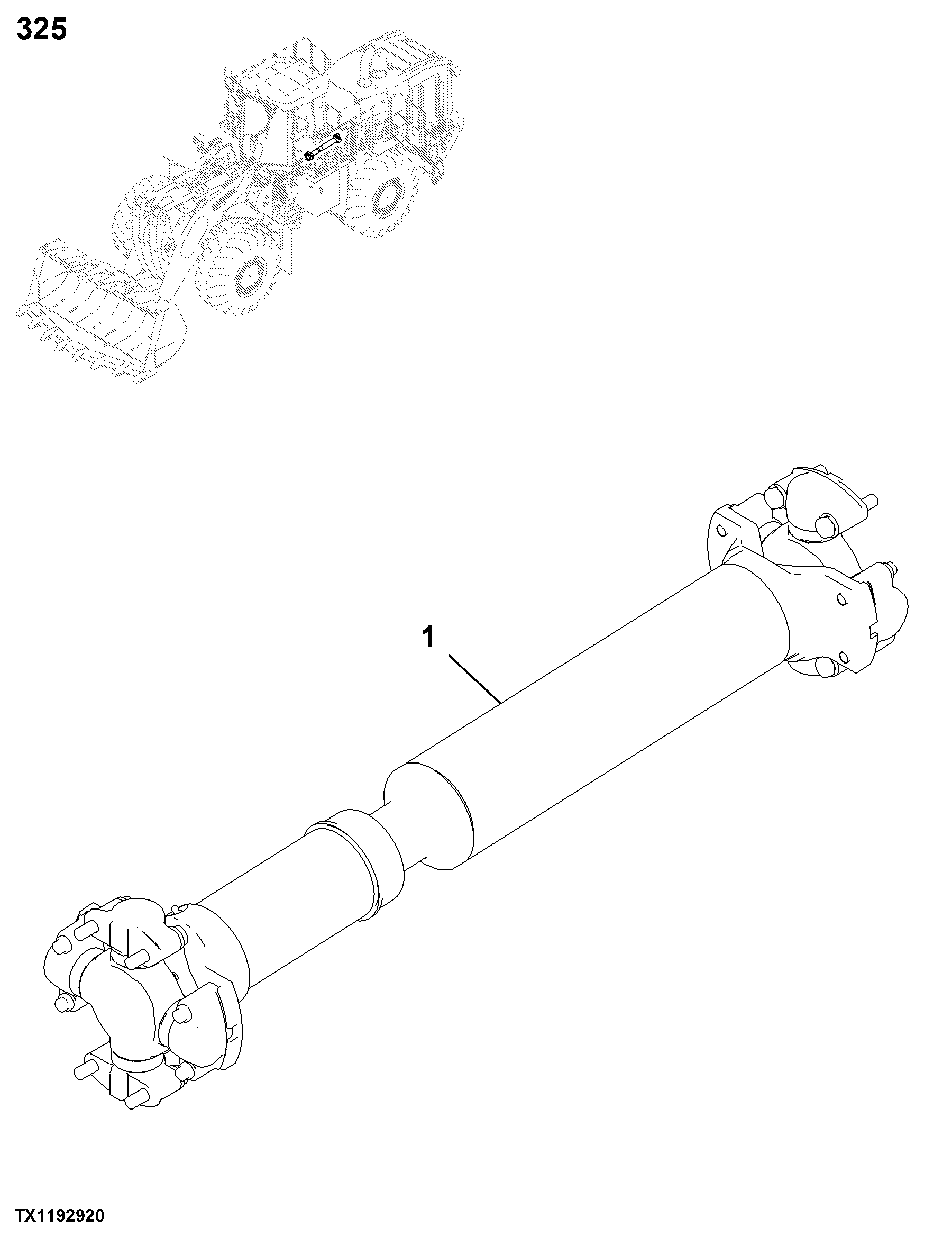 0325 Input Drive Shafts and U-Joints