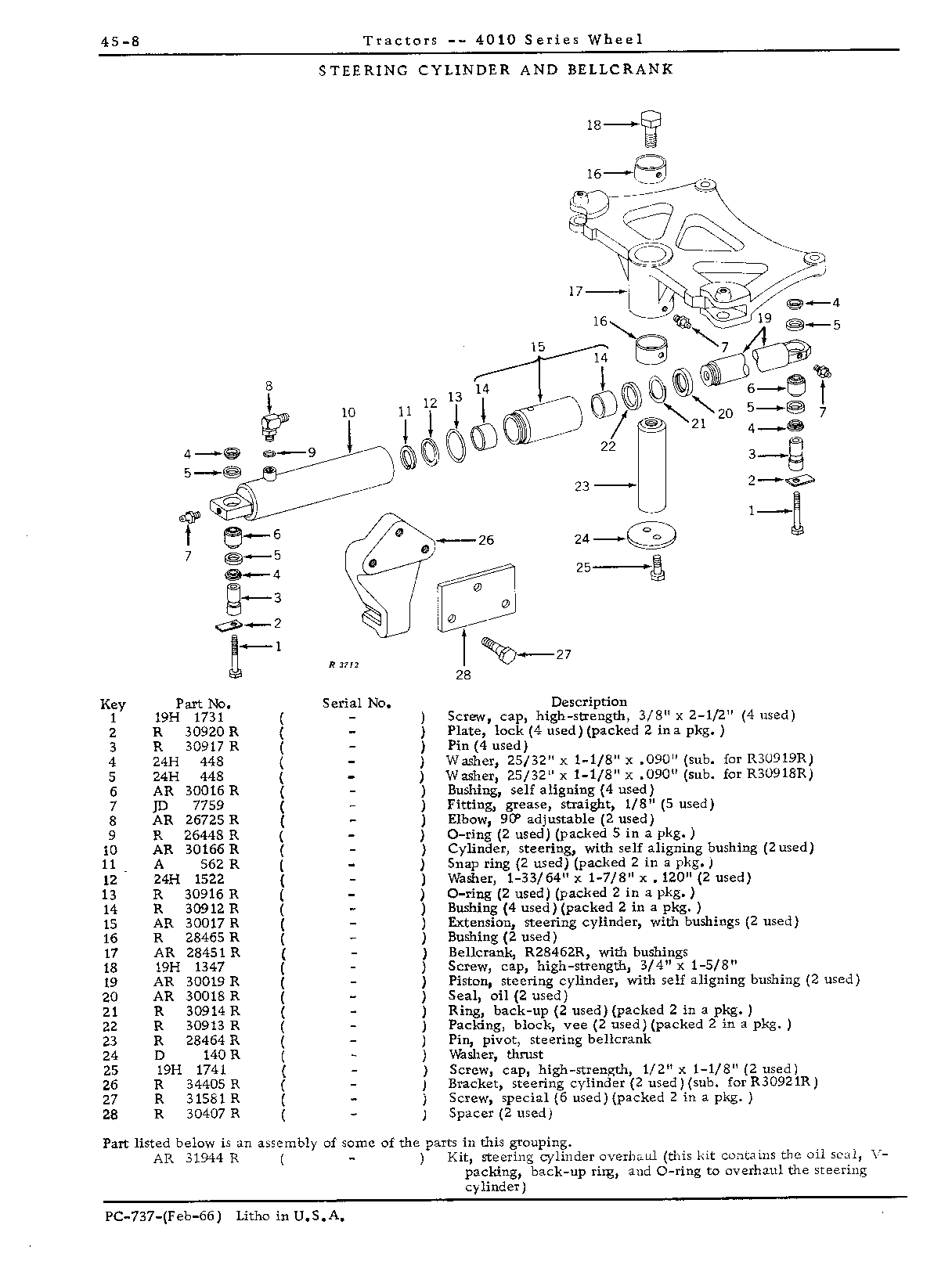 Bellcrank, steering
