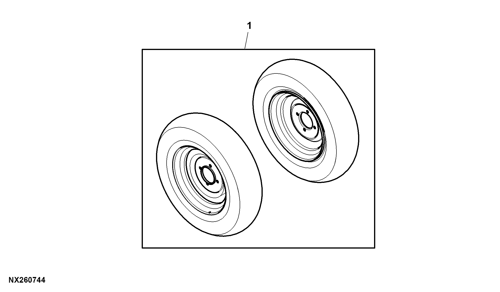 Attachment, Stabilizer Wheels (5.90 X 15) 4PR