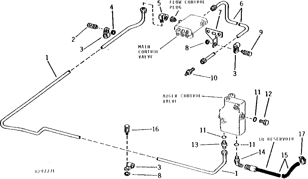 HYDRAULIC AUGER SWING LATCH LINES AND HOSES (311001 - )