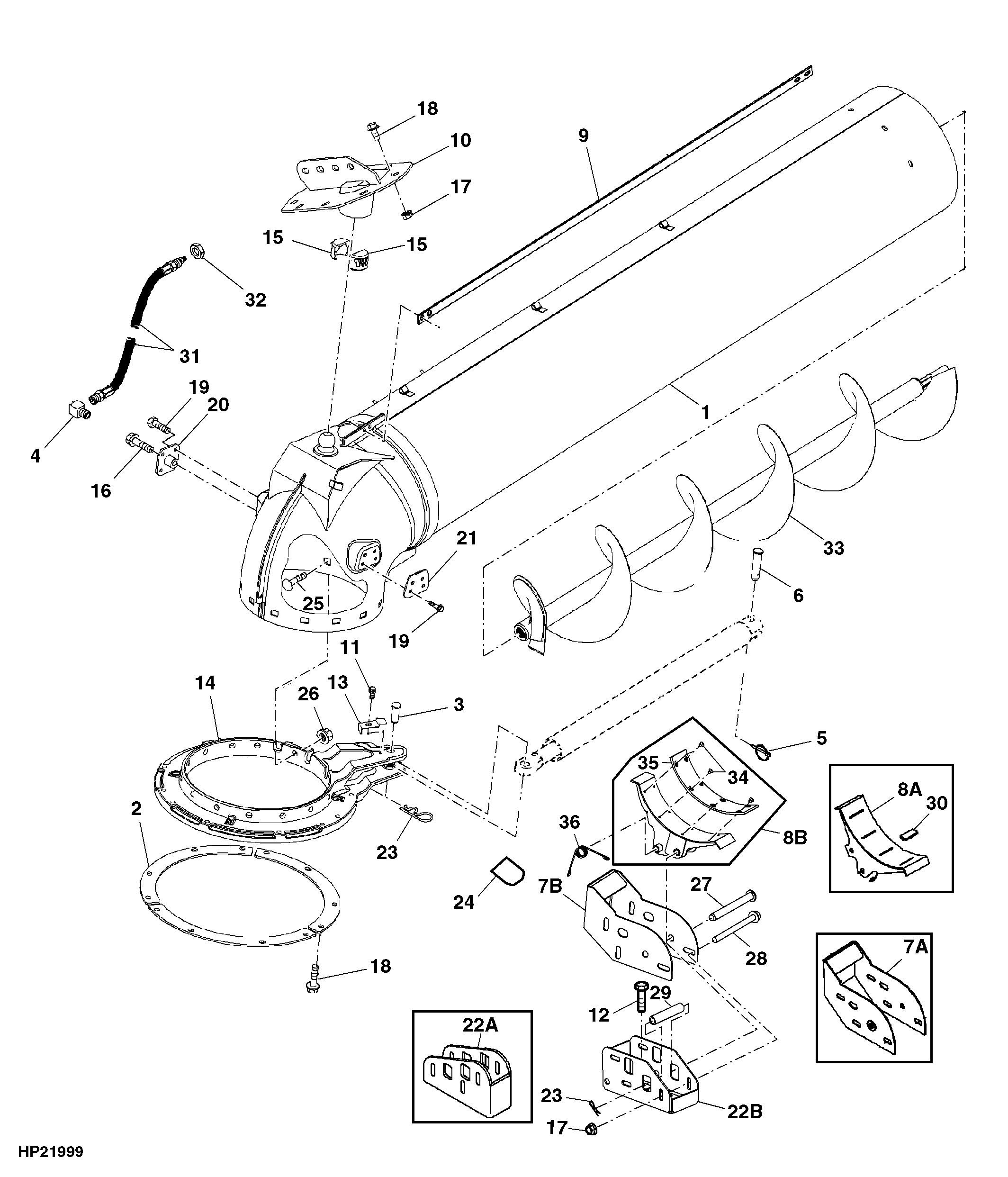 Horizontal Unloading Auger Swivel ( - 735100)