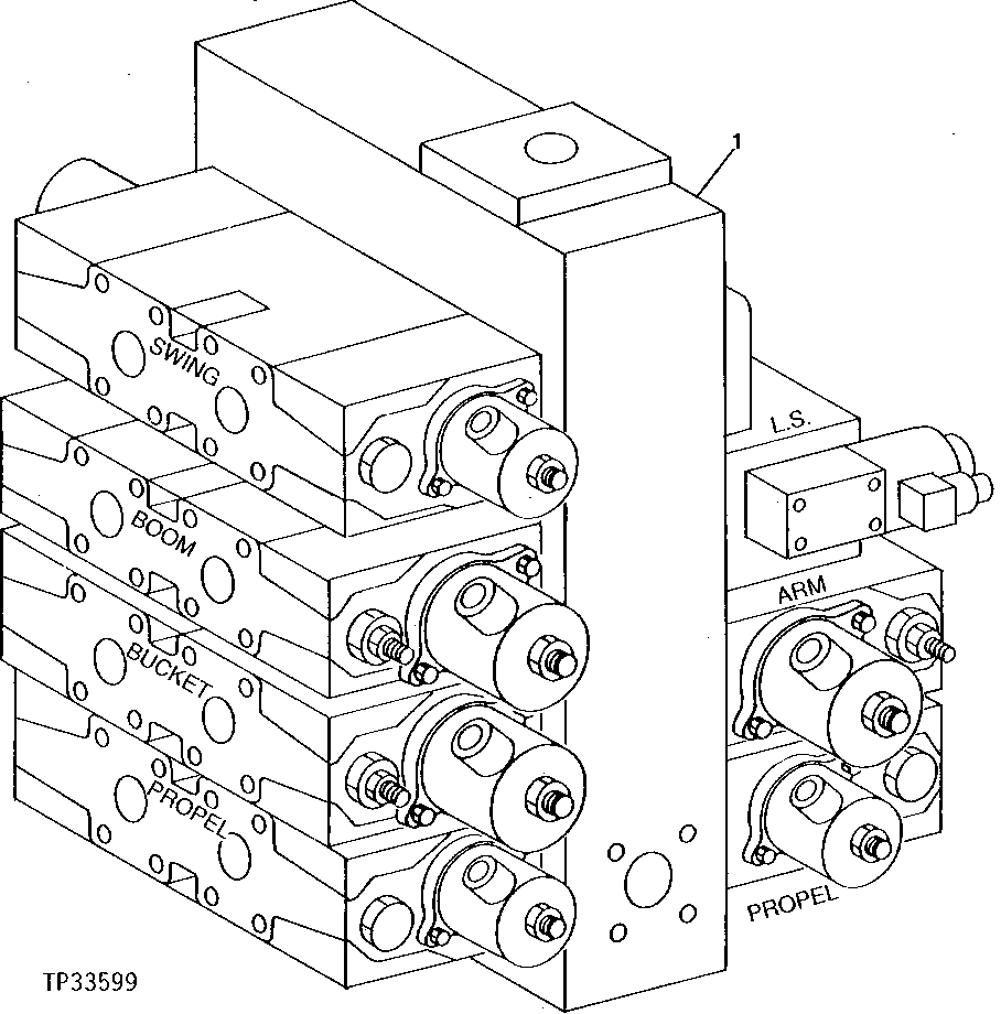 MAIN HYDRAULIC CONTROL VALVE ASSEMBLY