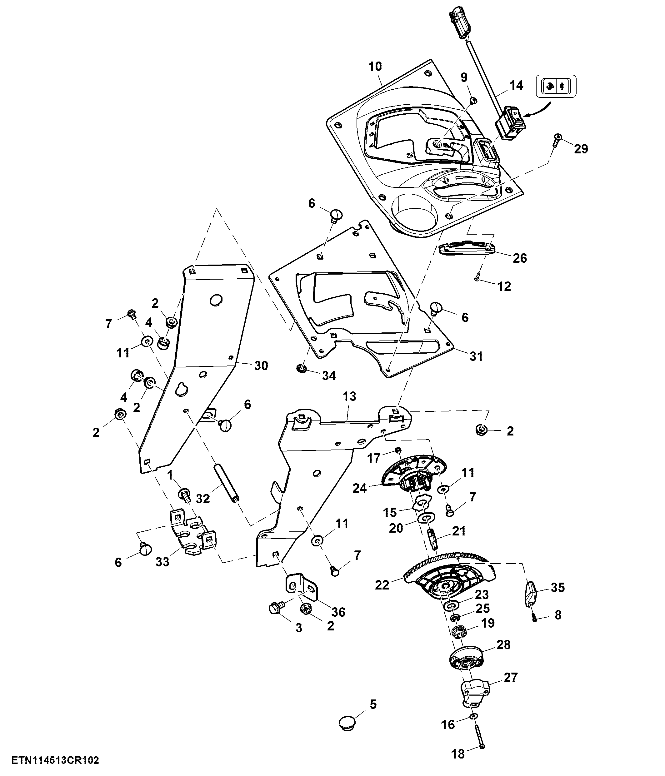 Range Shift / Speed Control, PowrQuad™ PLUS, W/ 4-Ranges, W/ Hand Clutch