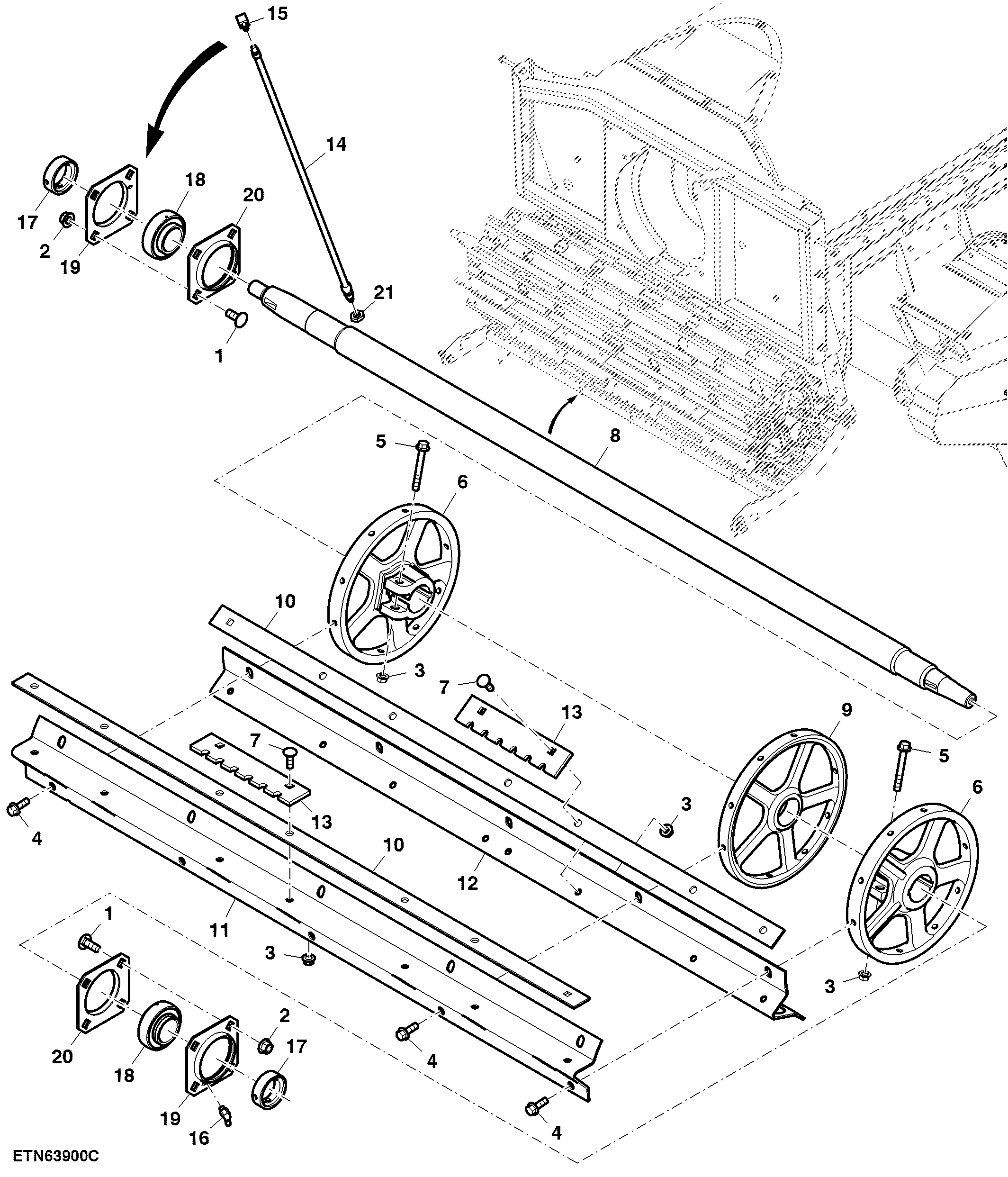 Discharge Beater Assembly - Corn, Premium Residue