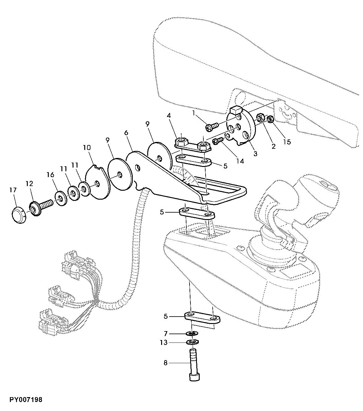 ATTACHING PARTS MULTI-FUNCTION LEVER, ARMREST INTEGRATED