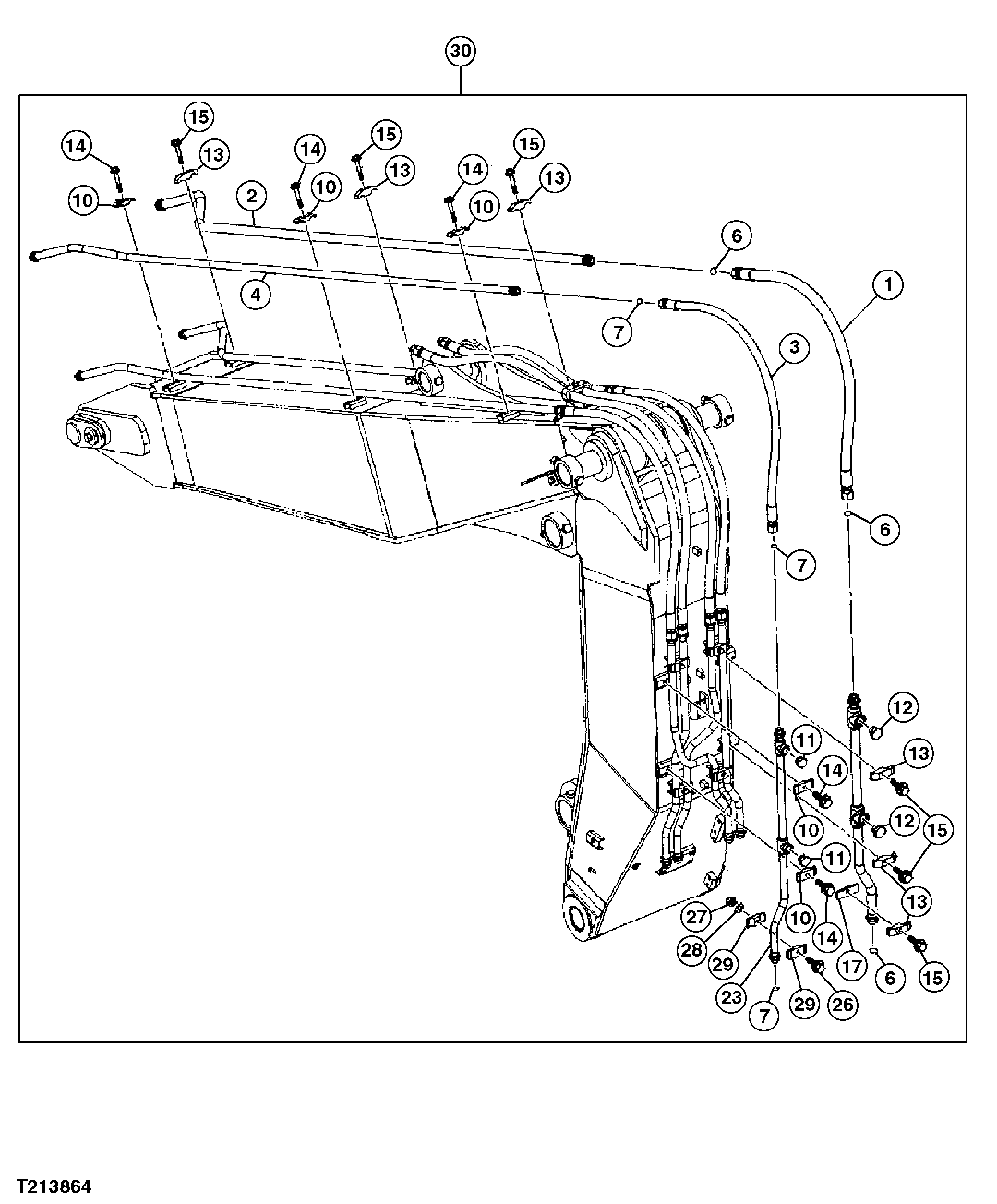 AUXILIARY HYDRAULIC FIELD KIT (HAMMER) (TWO PIECE BOOM)