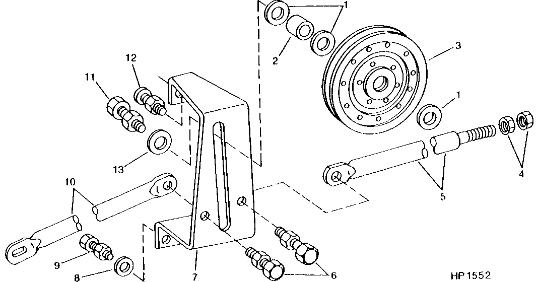 FEEDER HOUSE MIDDLE BELT IDLER AND BRACES (VARIABLE DRIVE)