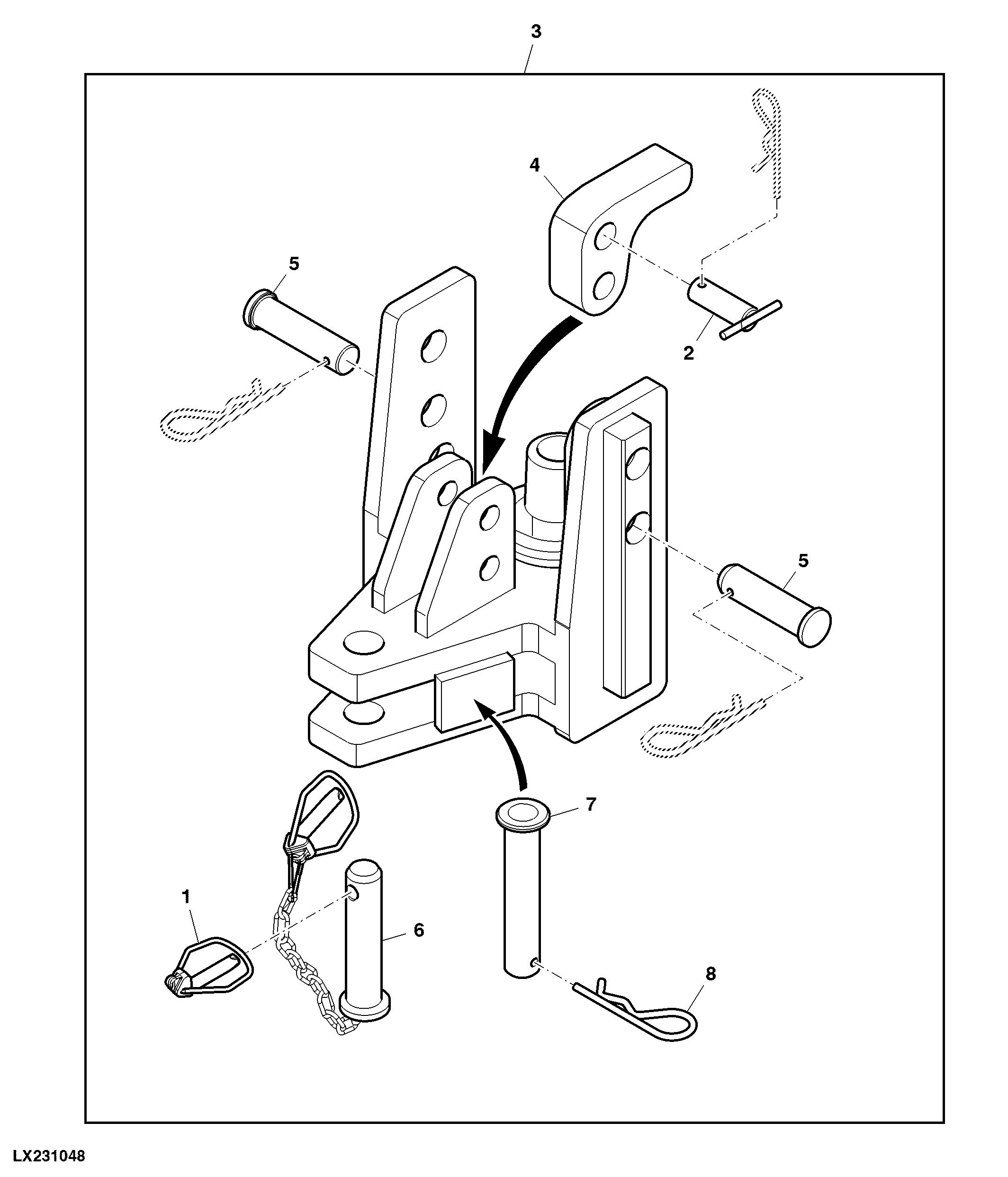 Trailer Hitch, Height Adjustable, Piton Type