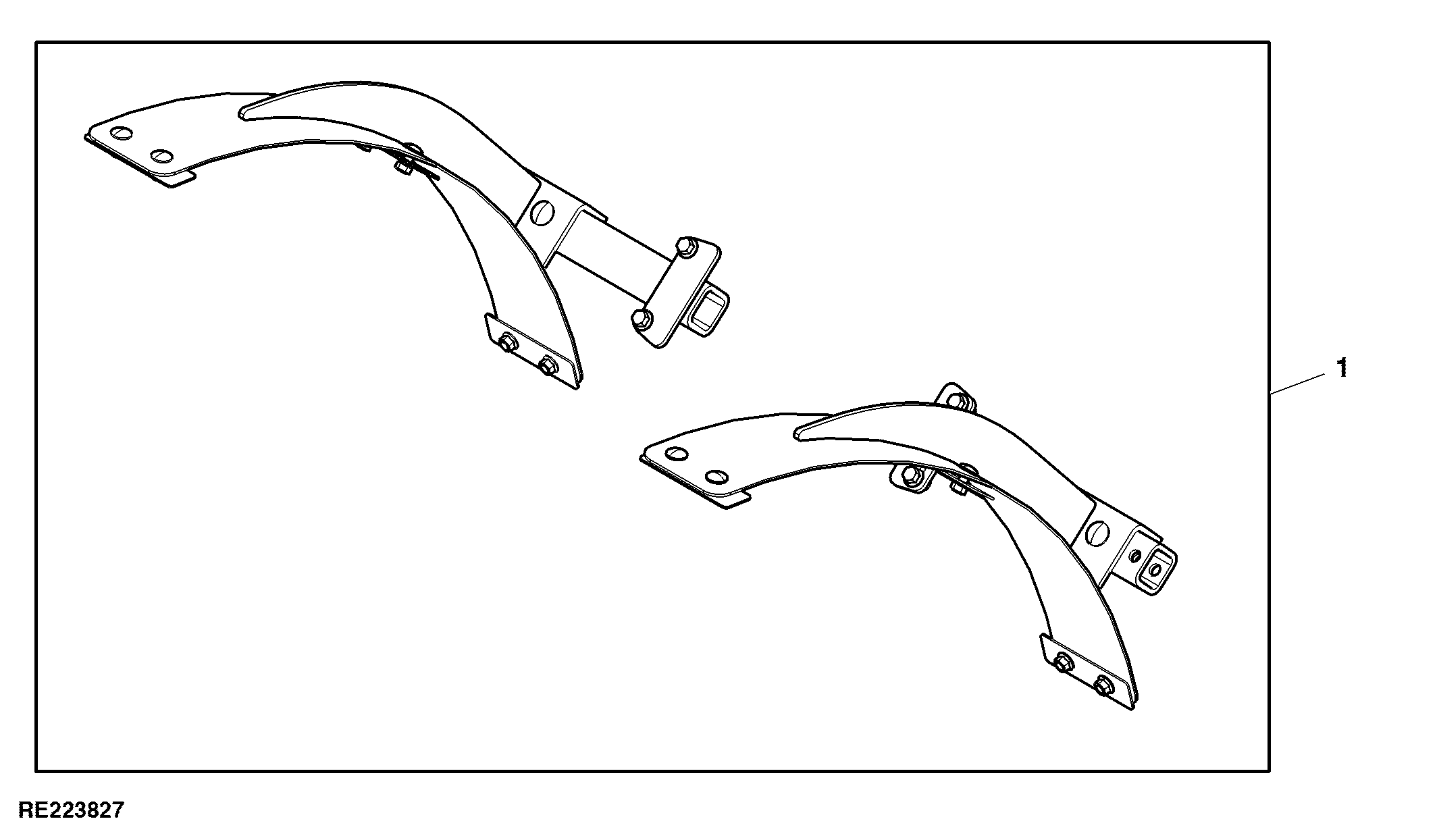 Front Fender Mounting Bracket W/ Loader, Attachment
