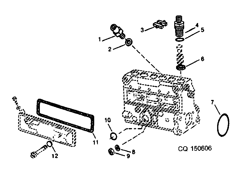 FUEL INJECTION PUMP HOUSING CONNECTORS - ENGINE 7.6L
