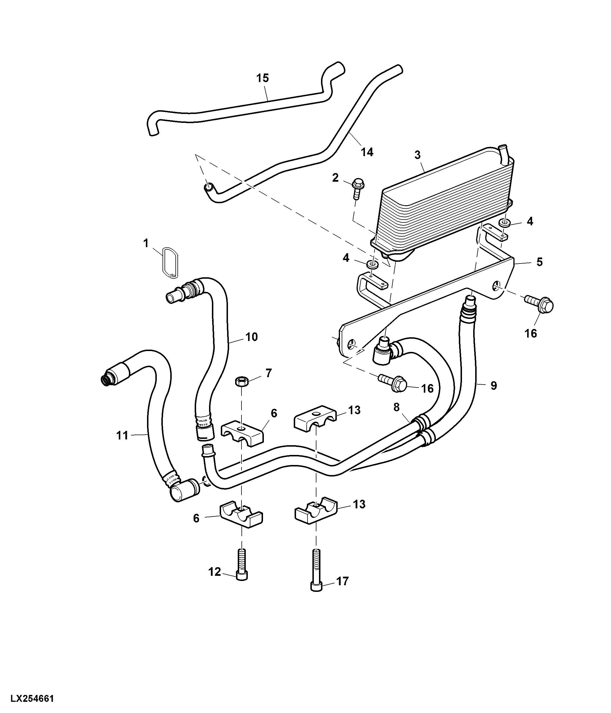 Oil Cooler and Lines, PowrQuad™, W/ Creeper, Attachment