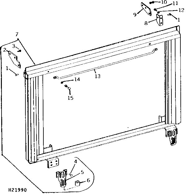 ENGINE COMPARTMENT MIDDLE DOOR FRAME ( - 1500)