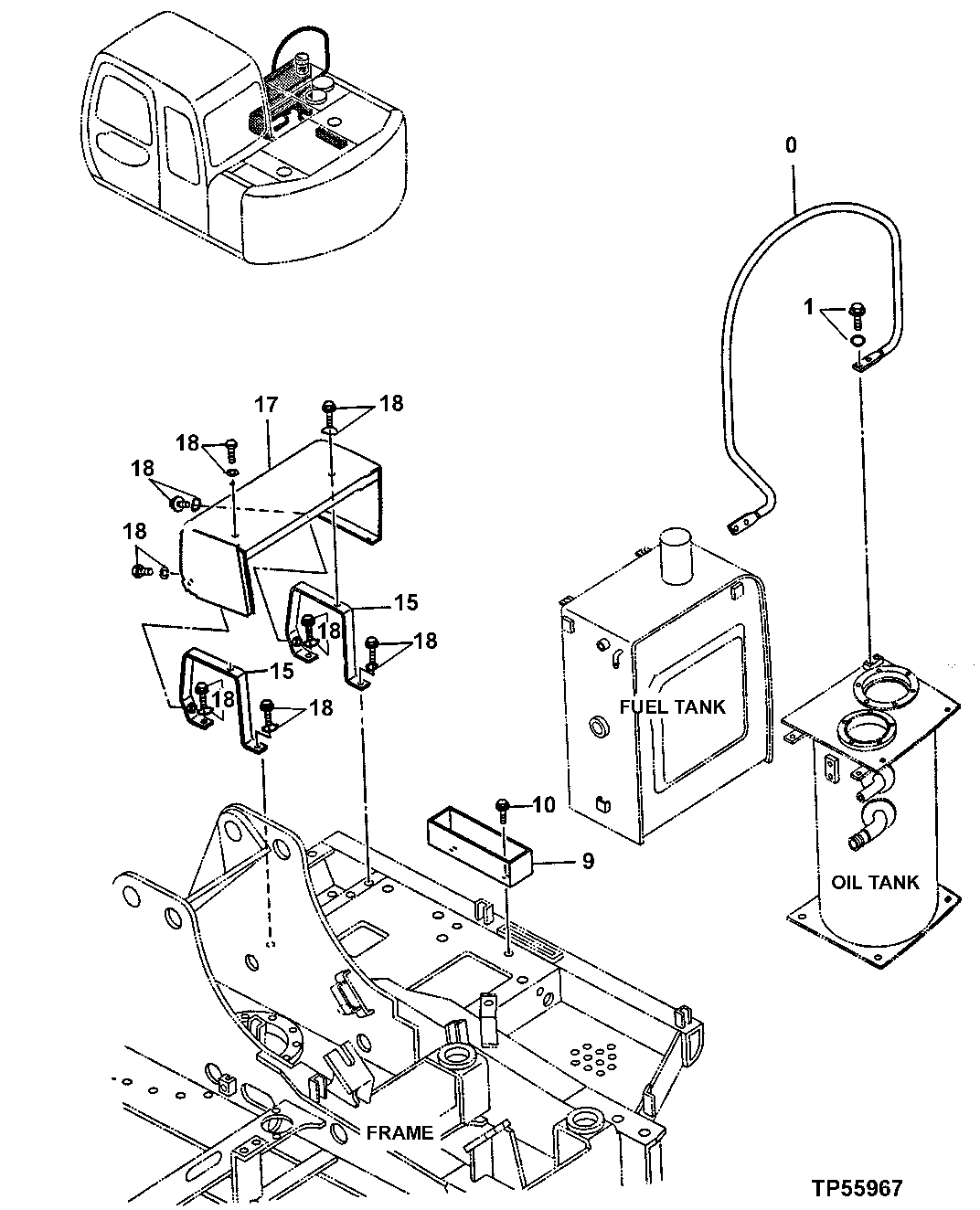 RIGHT FRONT COVER AND HANDRAIL (SERIAL # 100000- )