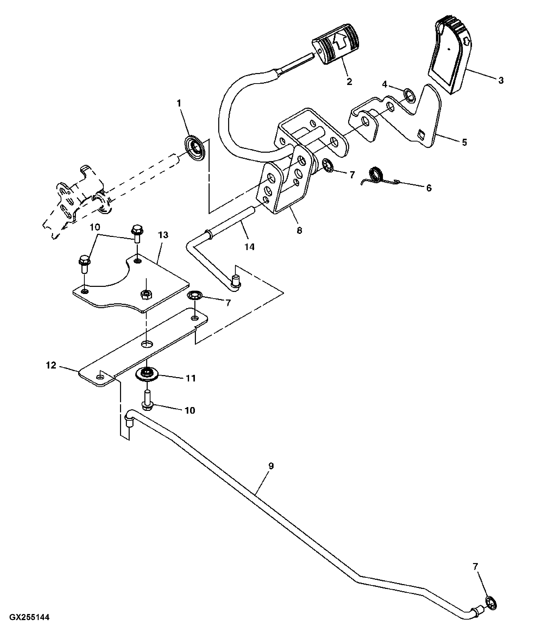 Forward And Reverse Pedal And Linkage ( - 020000)