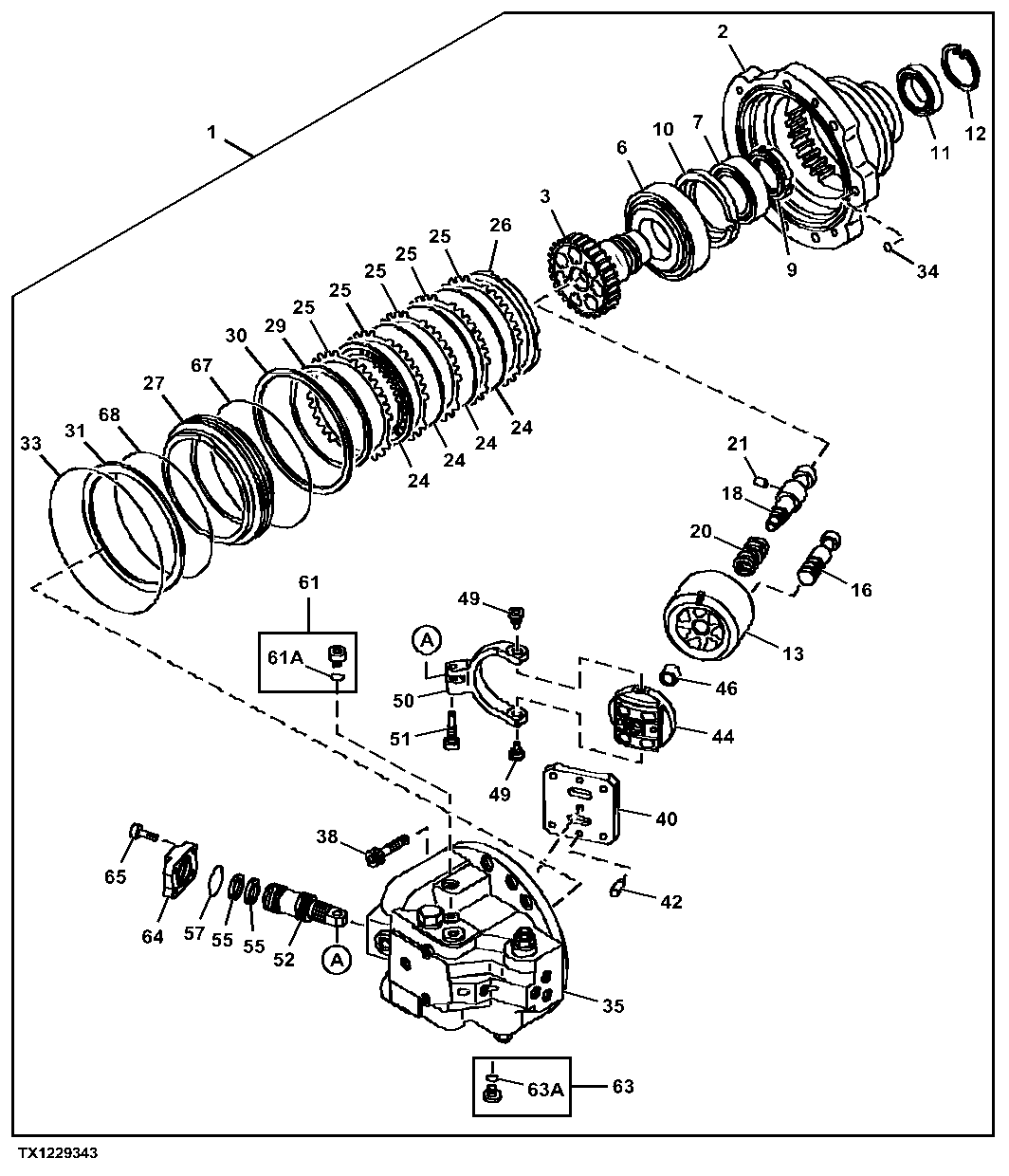 PROPEL MOTOR COMPONENTS (330CLC)(S.N. -082518)