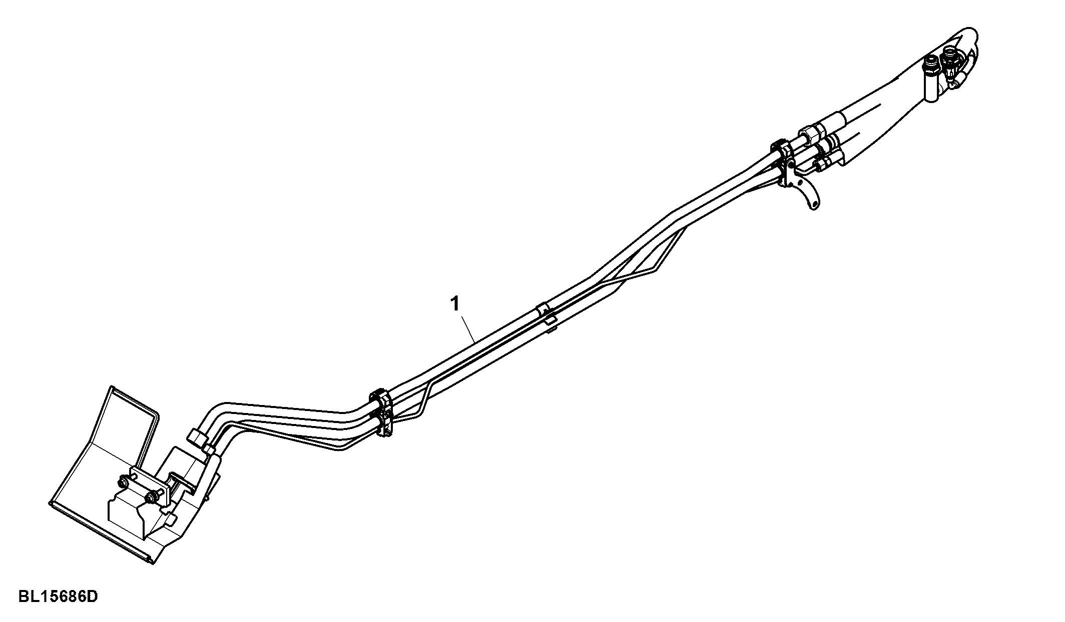 Attachment, Oil Supply Lines, Midstack SCV, W/ PFC-Hydraulics