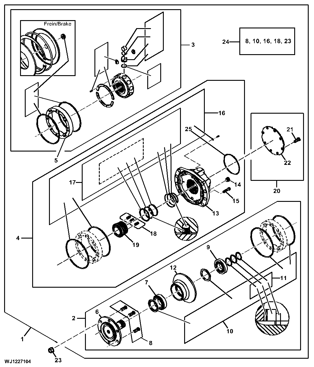 Hydraulic Motor, Feed Rolls, (Poclain 503 cc)