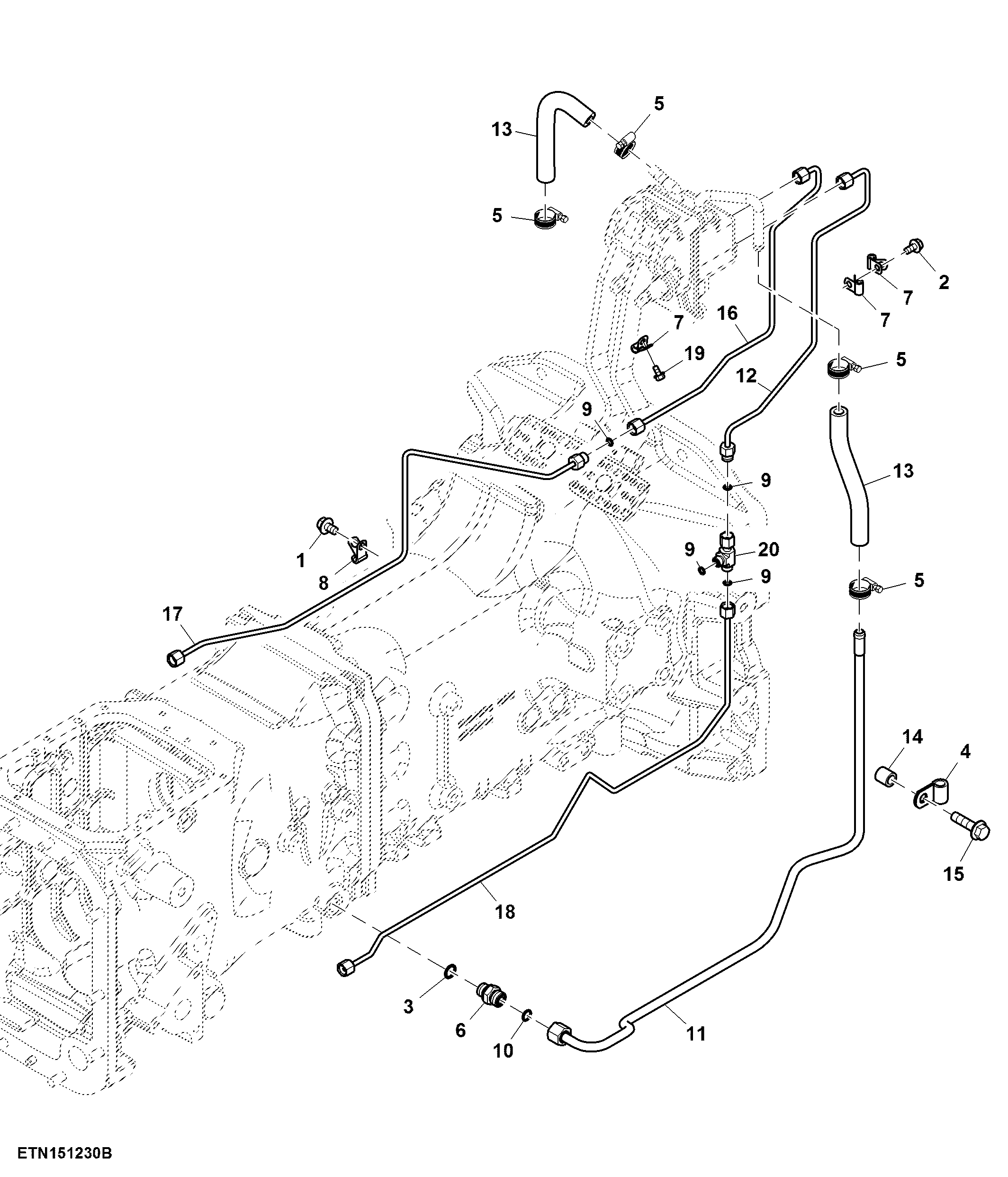 Hydraulic Brake Oil Lines, Cab, Optional, PTE