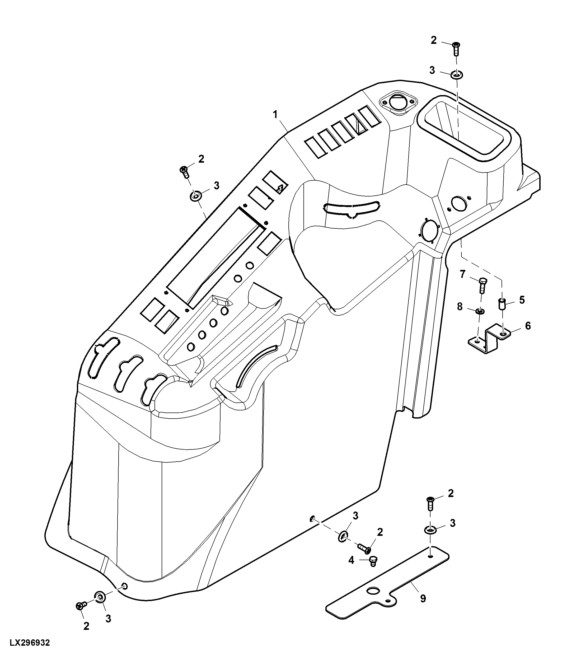 Side Console, Electrical Rockshaft Control, Cab ( - x09159)