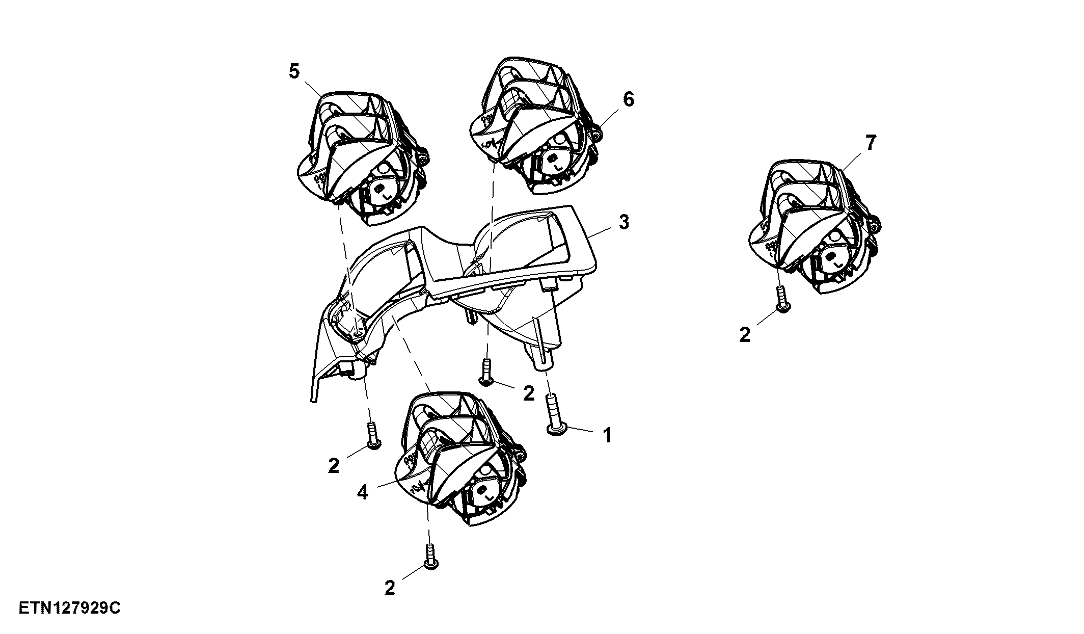 Control, Rear Hitch, 5th, 6th Rear SCV and 1 Mid Stack SCV, W/ Front Hitch, W/O Joystick, CommandARM™, W/ CommandPRO™