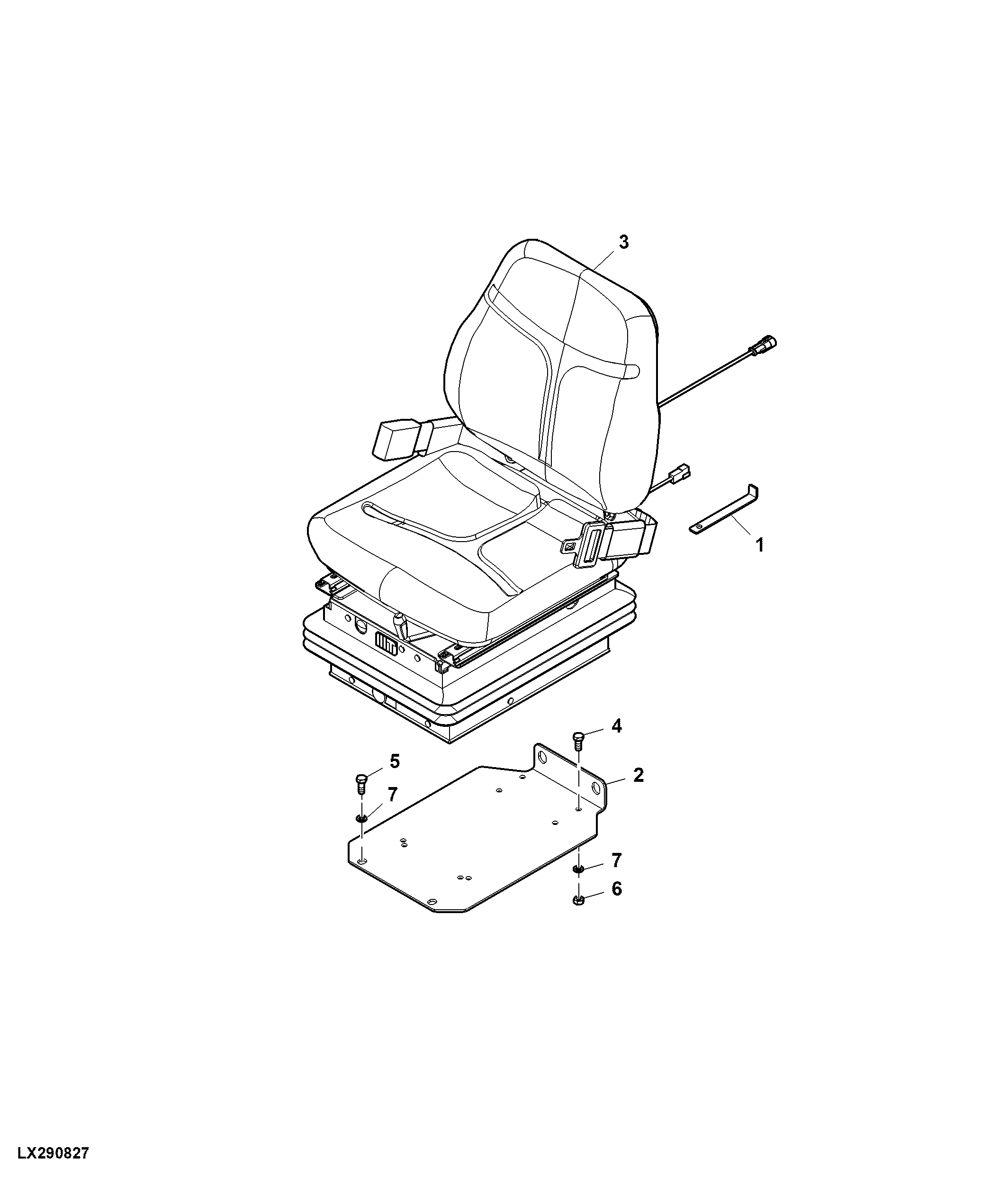 Seat, Air Suspended, SC74-M97, Cab ( - x09159)
