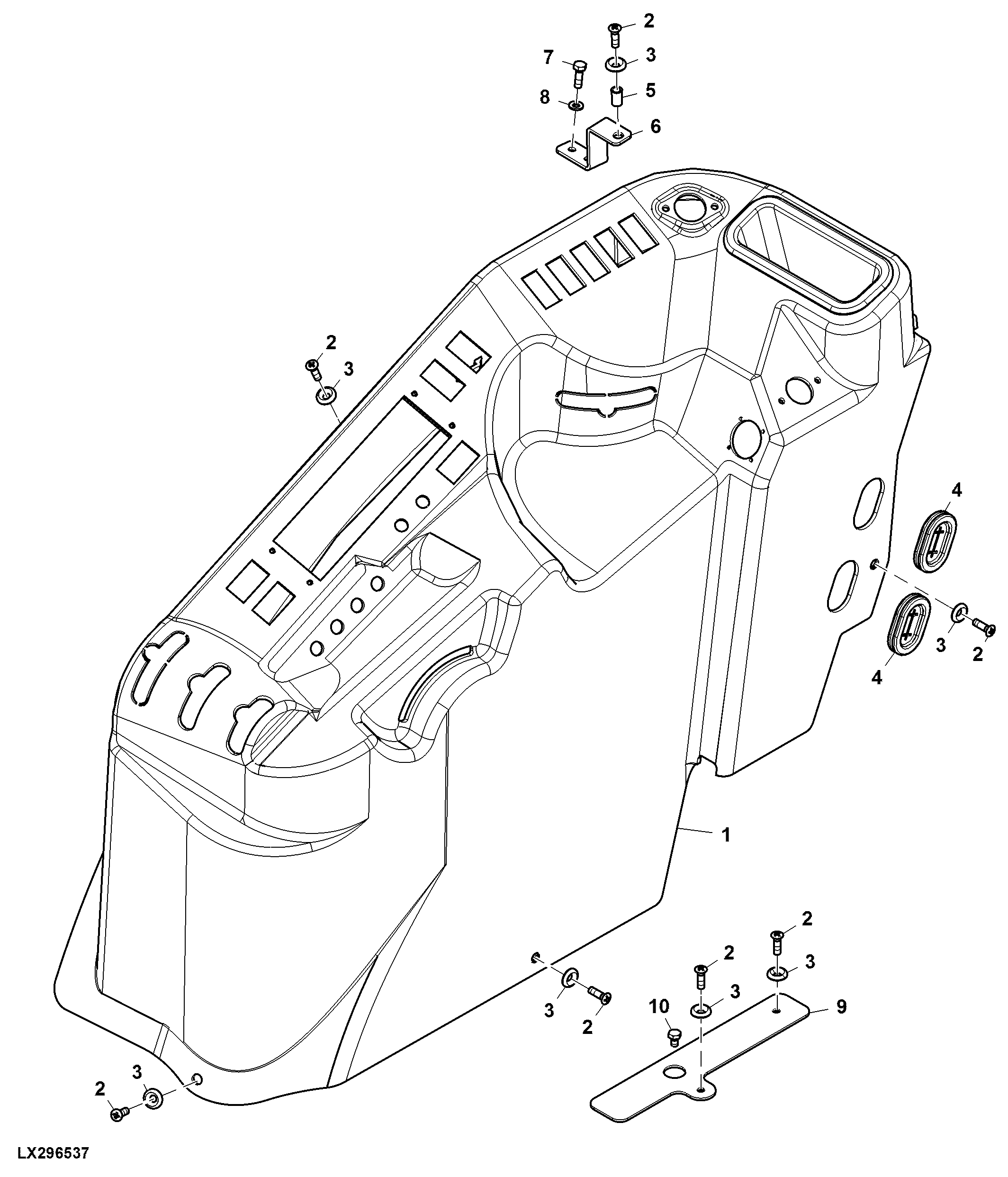 Side Console, Electrical Rockshaft Control, OOS ( - x09159)