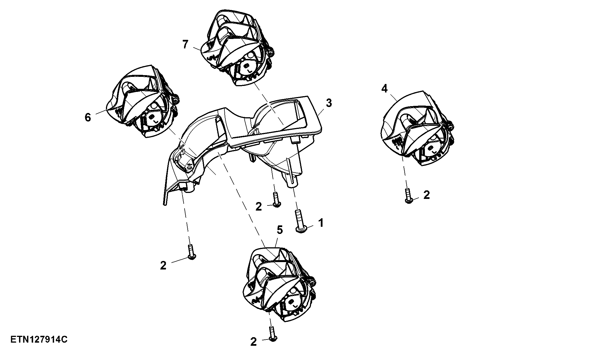 Control, Rear Hitch, 2 Rear SCV and 2 Front SCV, W/ Front Hitch, W/O Joystick, CommandARM™, W/ CommandPRO™
