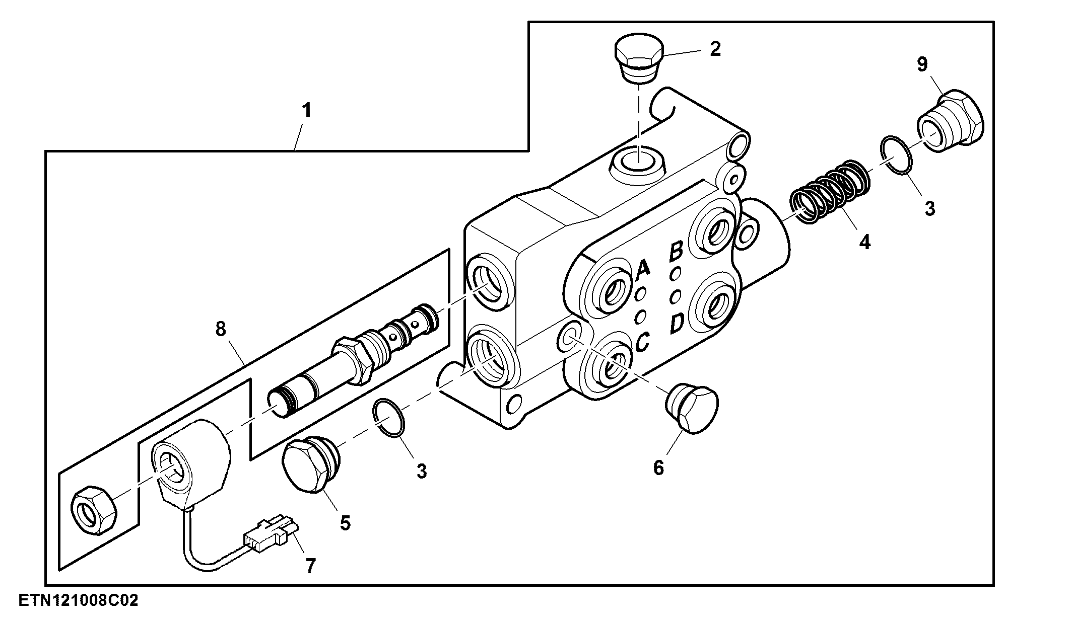 Drive Control Valve, Powered Rear Wheel Plumbing