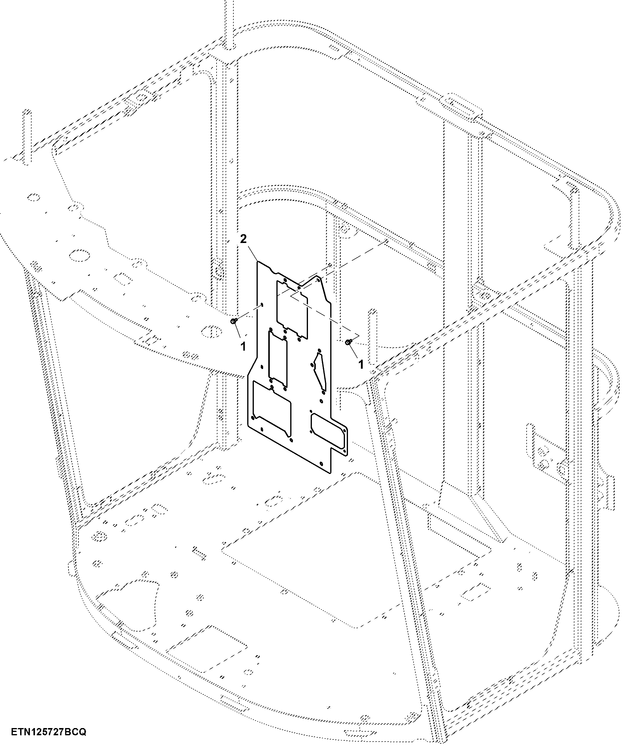 Electronic Control Unit Mounting Plate, Cab