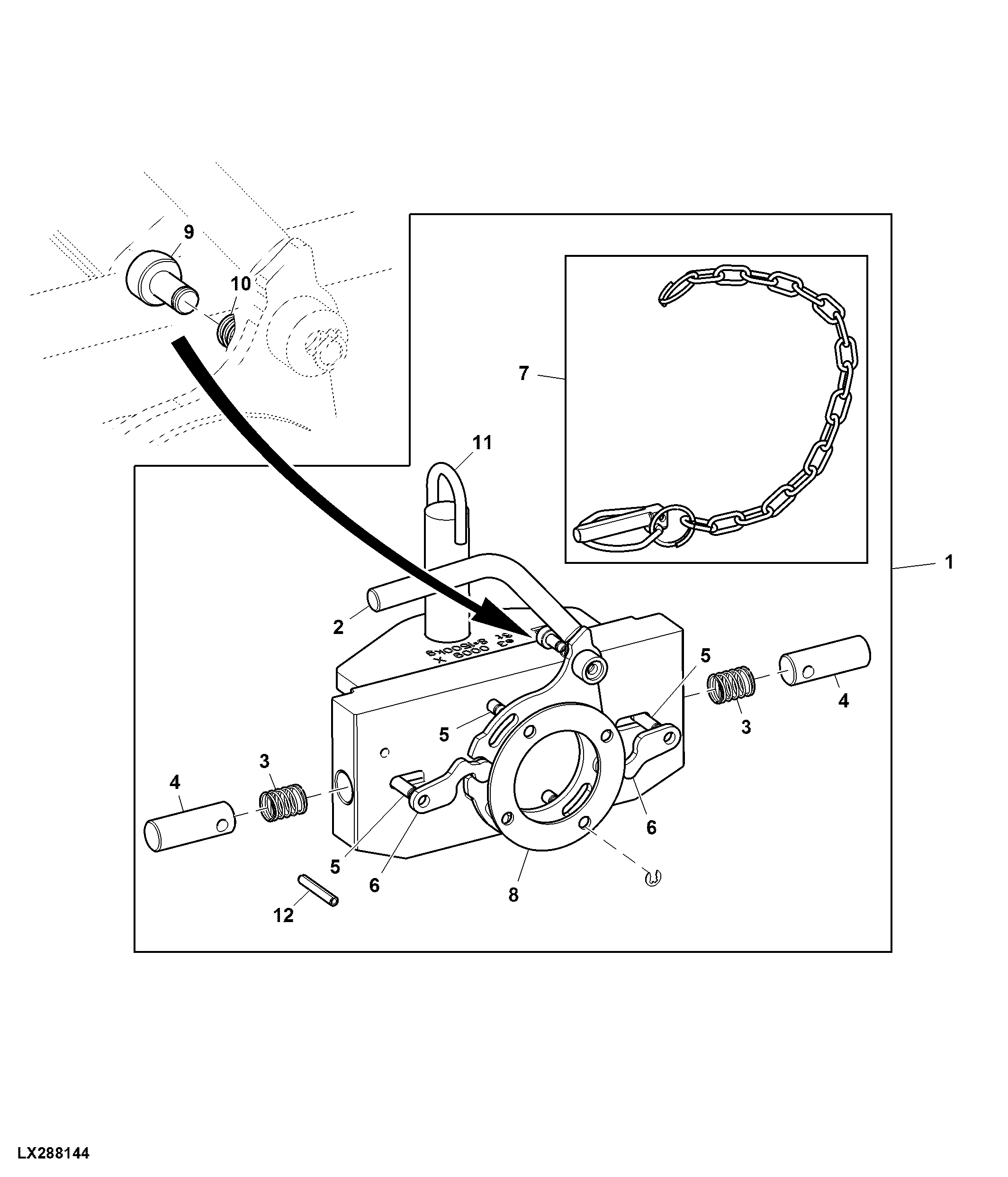 Trailer Hitch, Sliding Version, CUNA, Type C