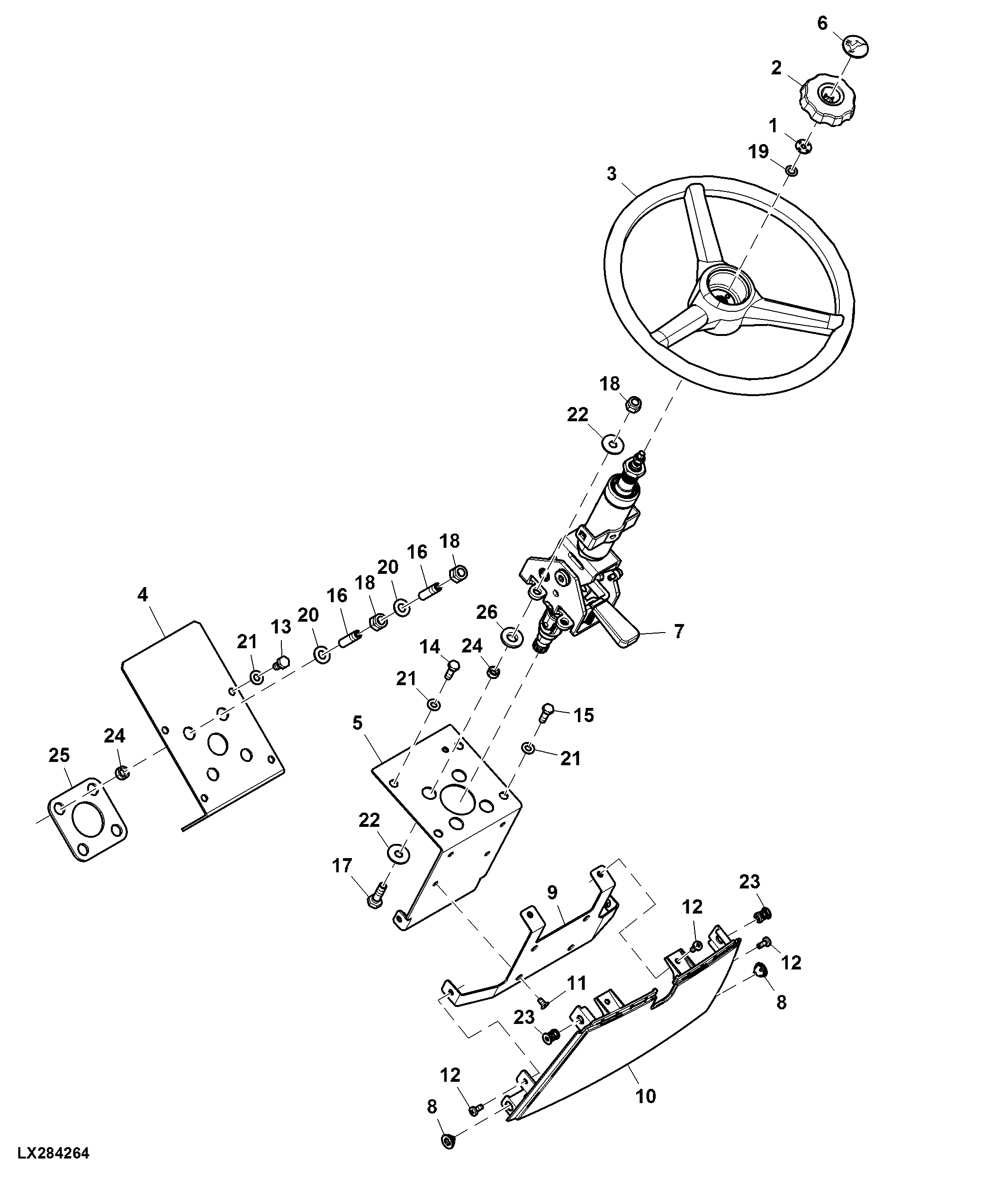 Steering Wheel / Column, Tillable / Telescopic, Cab