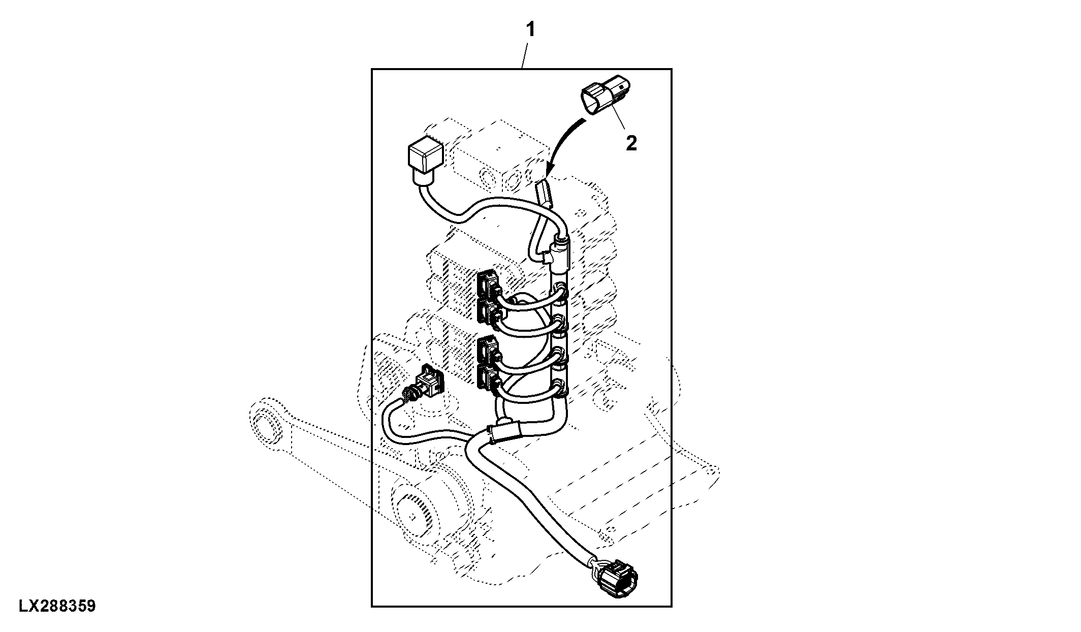 Wiring Harness, W/ Resistor, Electronic Rockshaft, OOS
