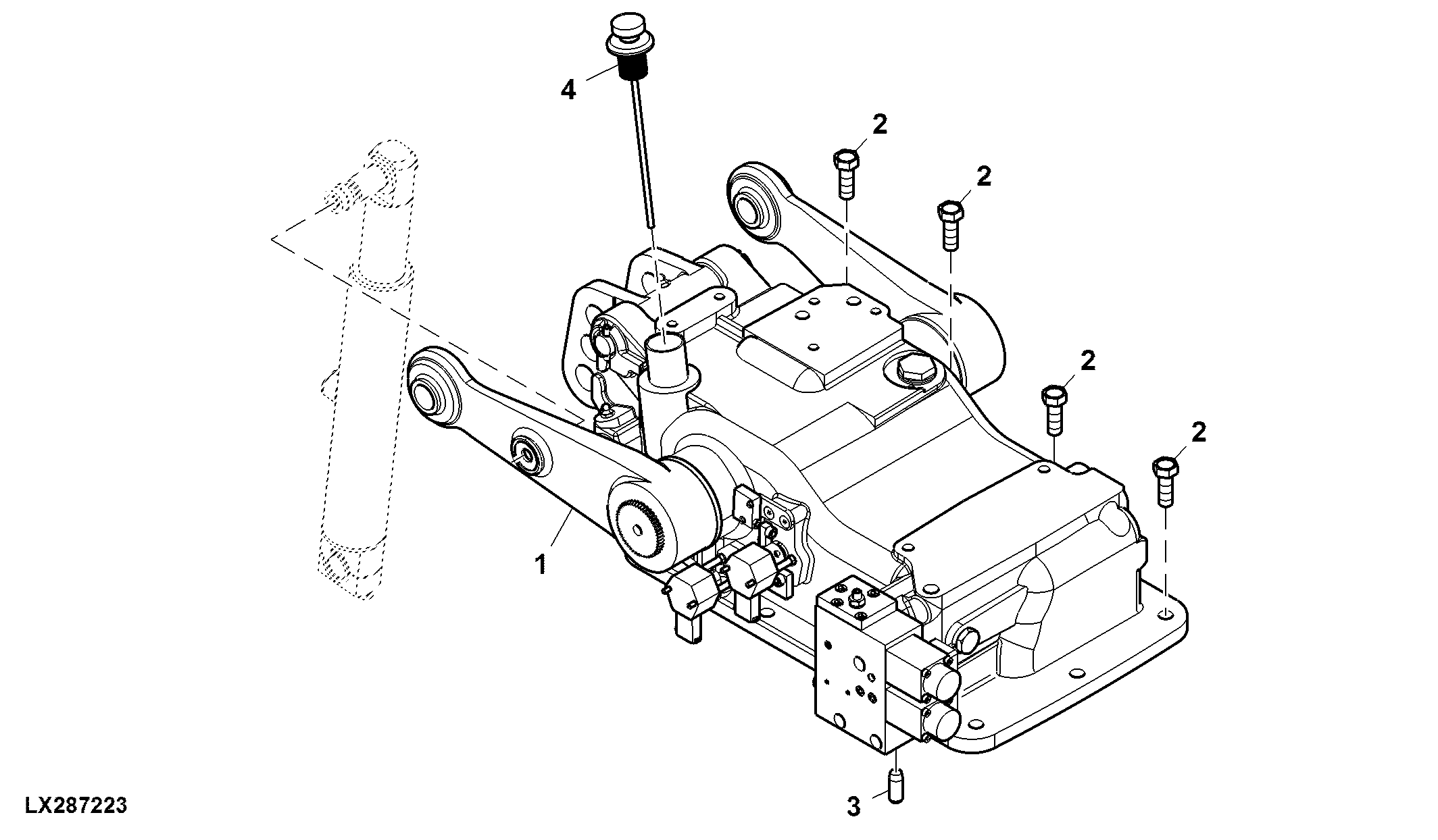 Rockshaft Assembly, Electrical, W/ Lift Cylinder