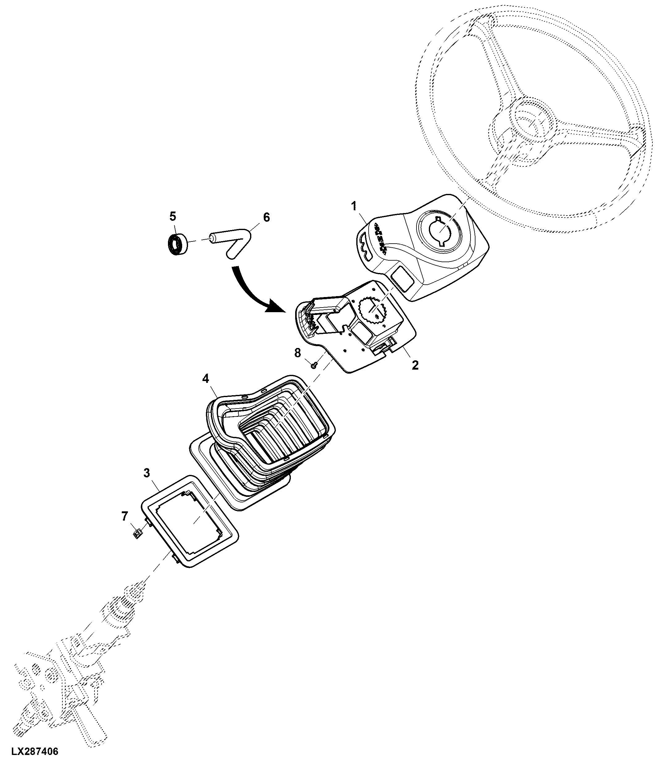 Steering Wheel / Column, Boot, Electrohydraulic Reverser