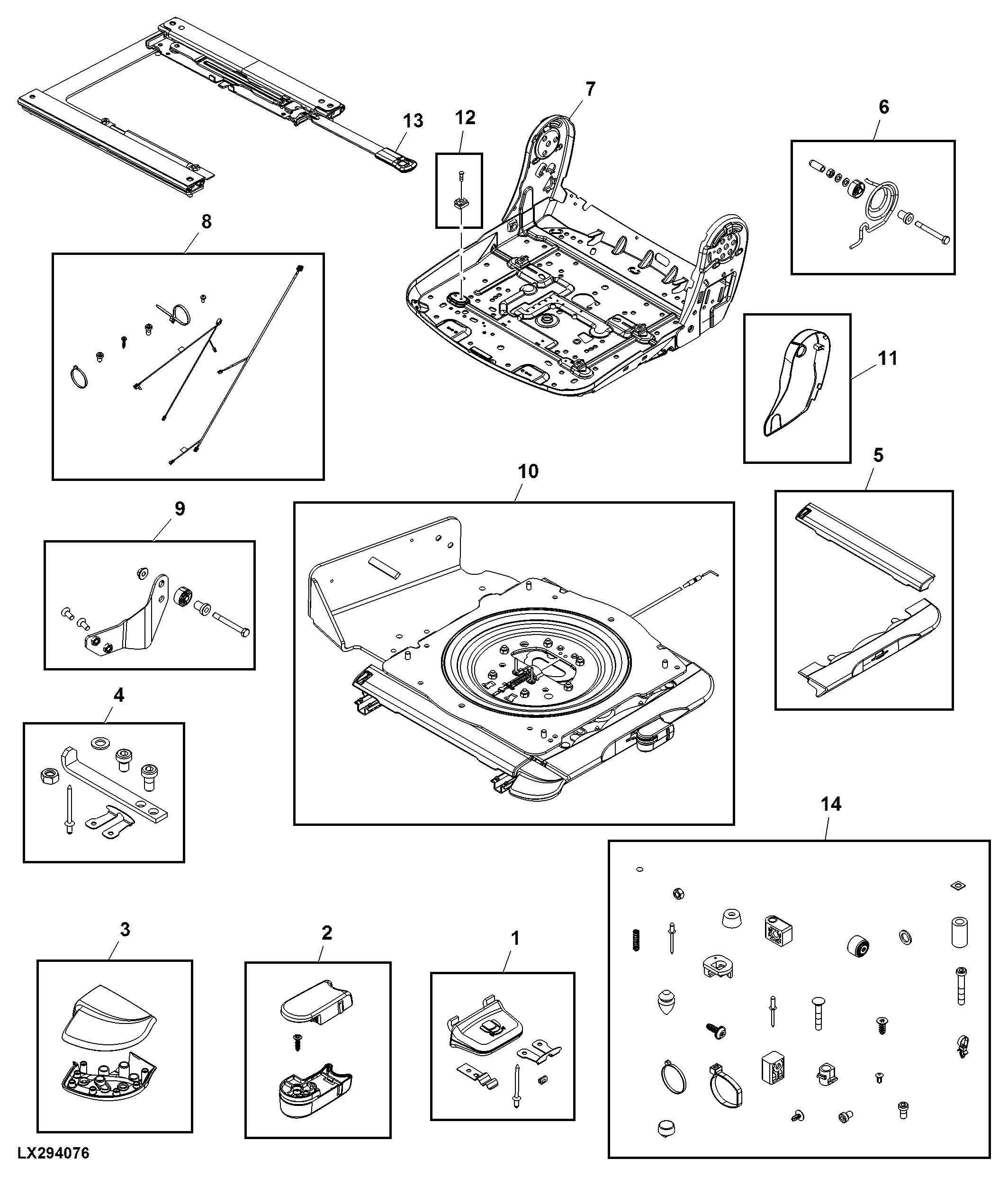 Support, Seat, Air Suspended, W/ CommandARM™, MSG95AL/741