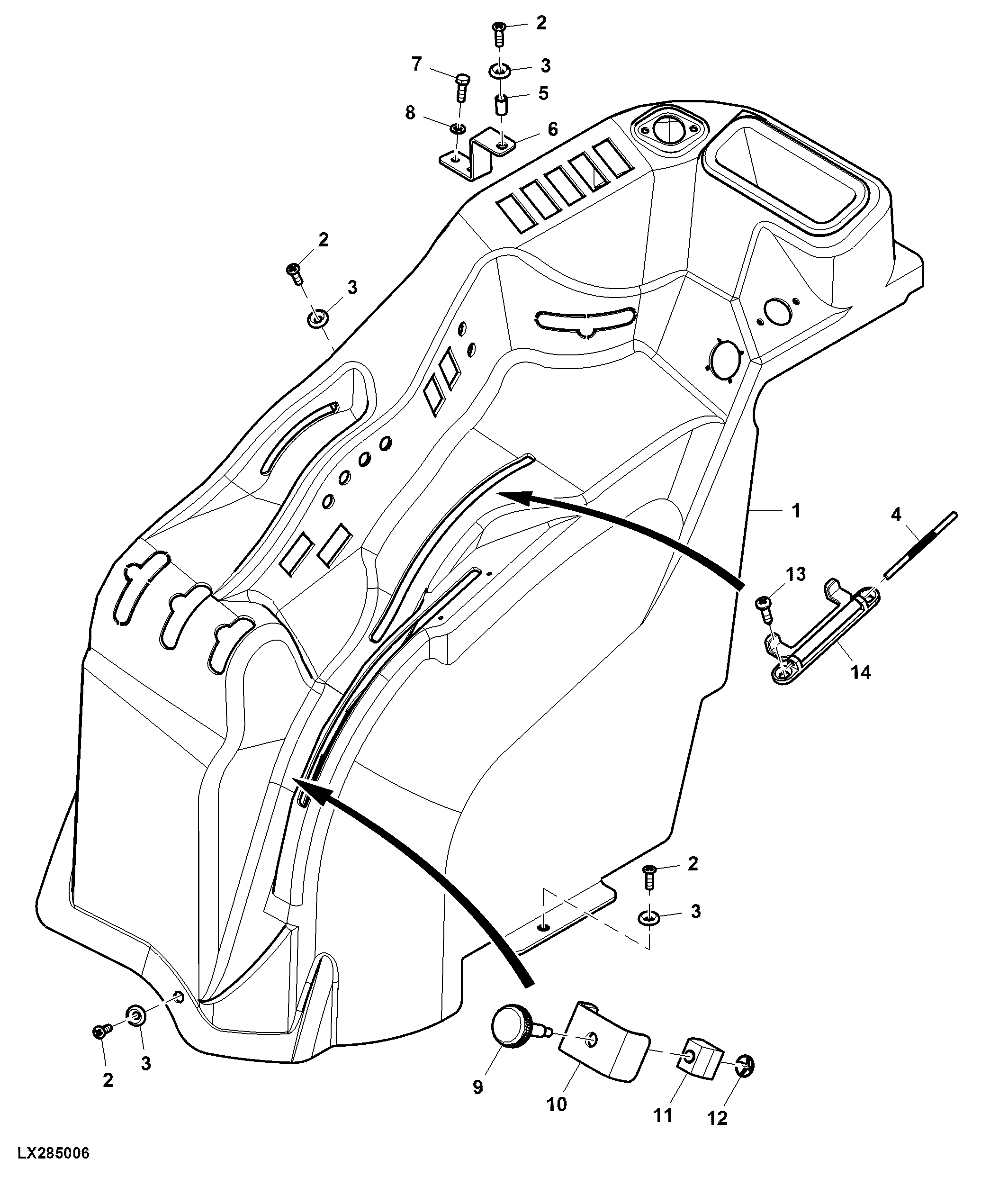 Side Console, Mechanical Rockshaft Control, Cab ( - x09159)