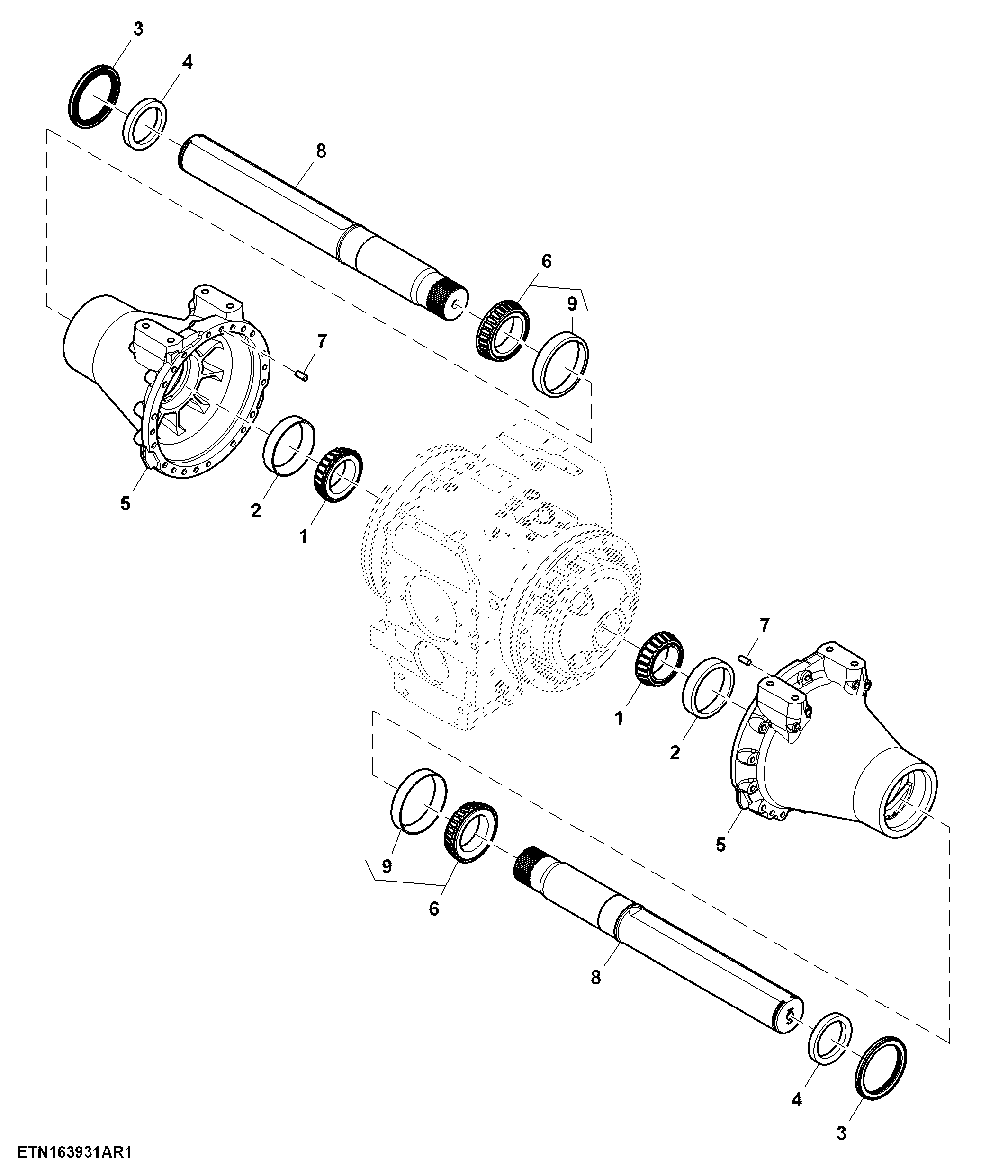 Rear Axle, Bar Type, Flat (120 mm x 3012 mm)