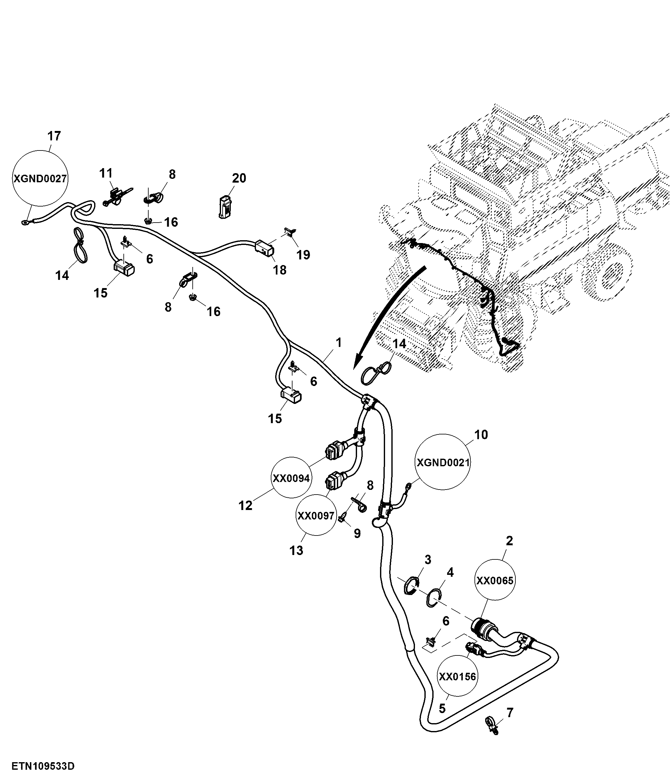 Push Button Shift Transmission Wiring Harness
