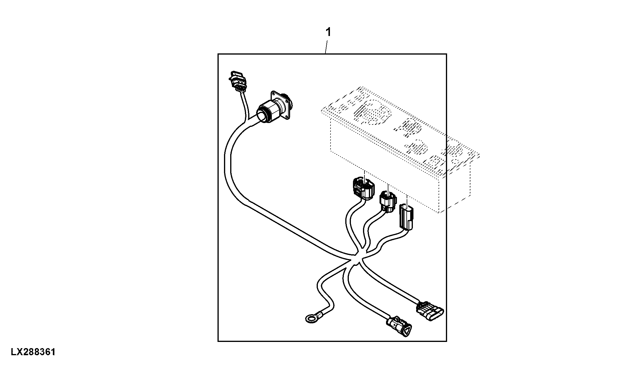 Wiring Harness, Electronic Rockshaft Control, Cab